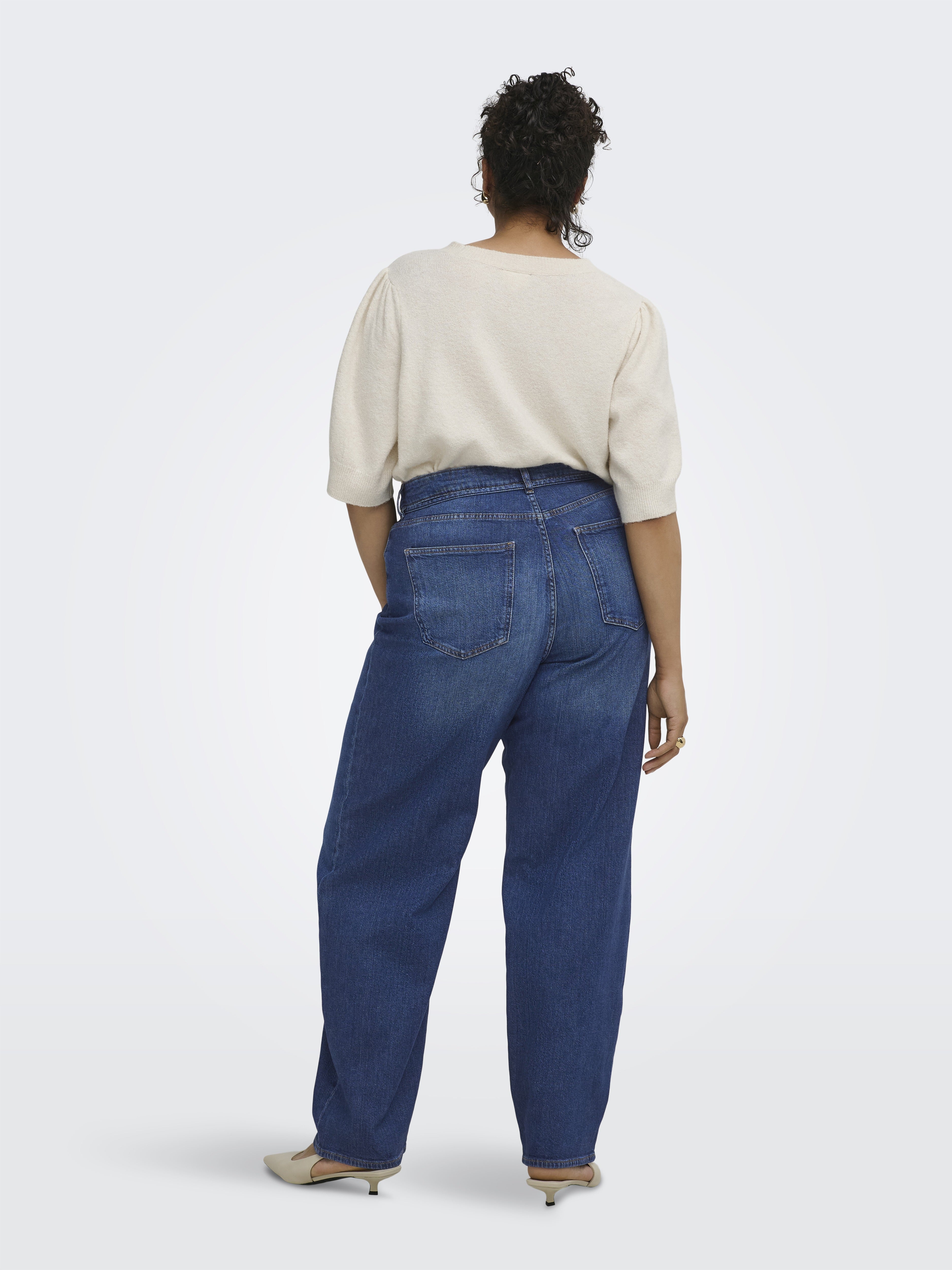 Only Caramkoma Damen Jeans Dark Blue Denim