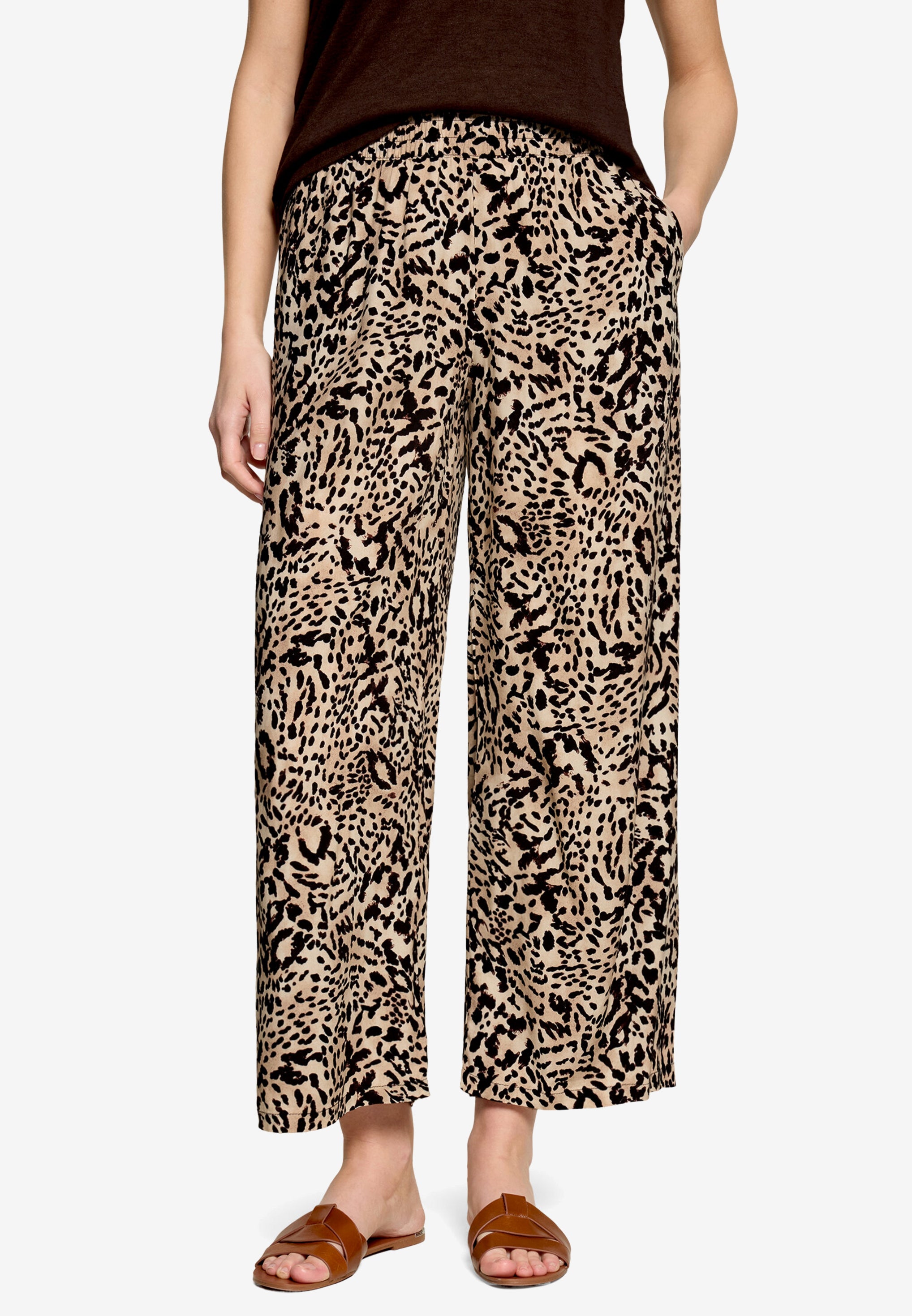 Zero Damen Hosen Beige/Brown