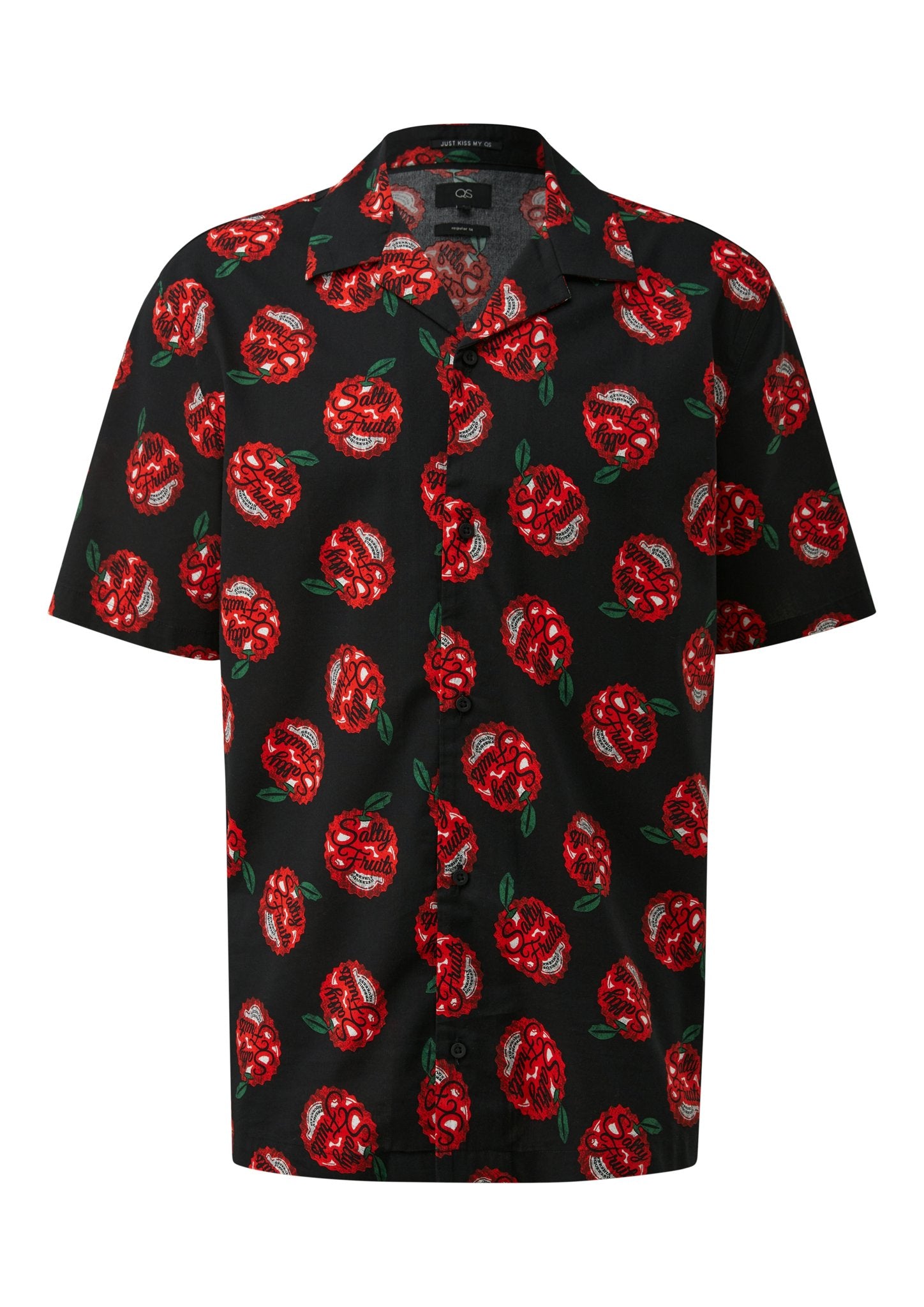 QS by S.Oliver Herren Hemden kurz Grey/Black