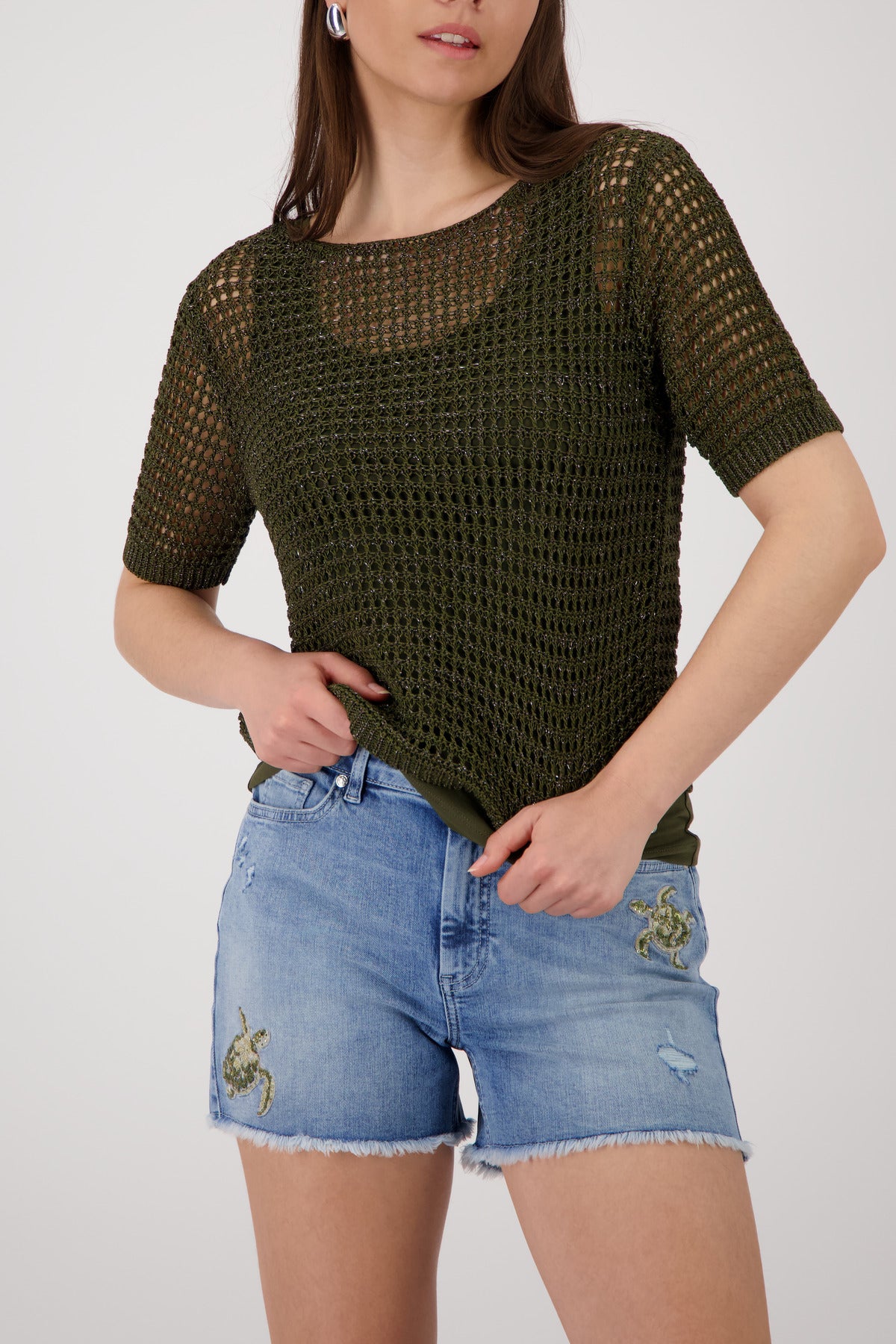 Monari Damen Pullover Olive