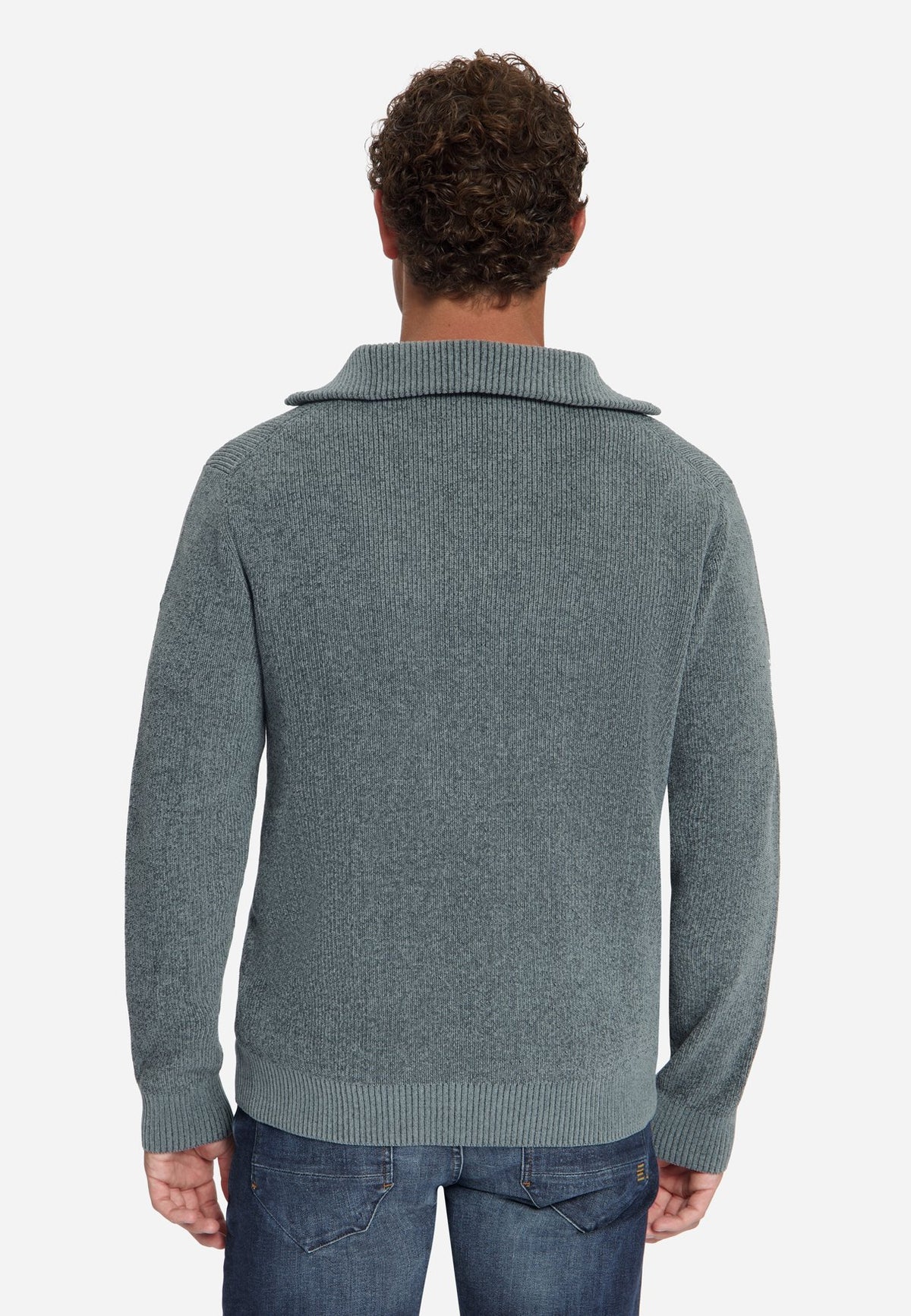 No Excess Herren Pullover Grey Melange