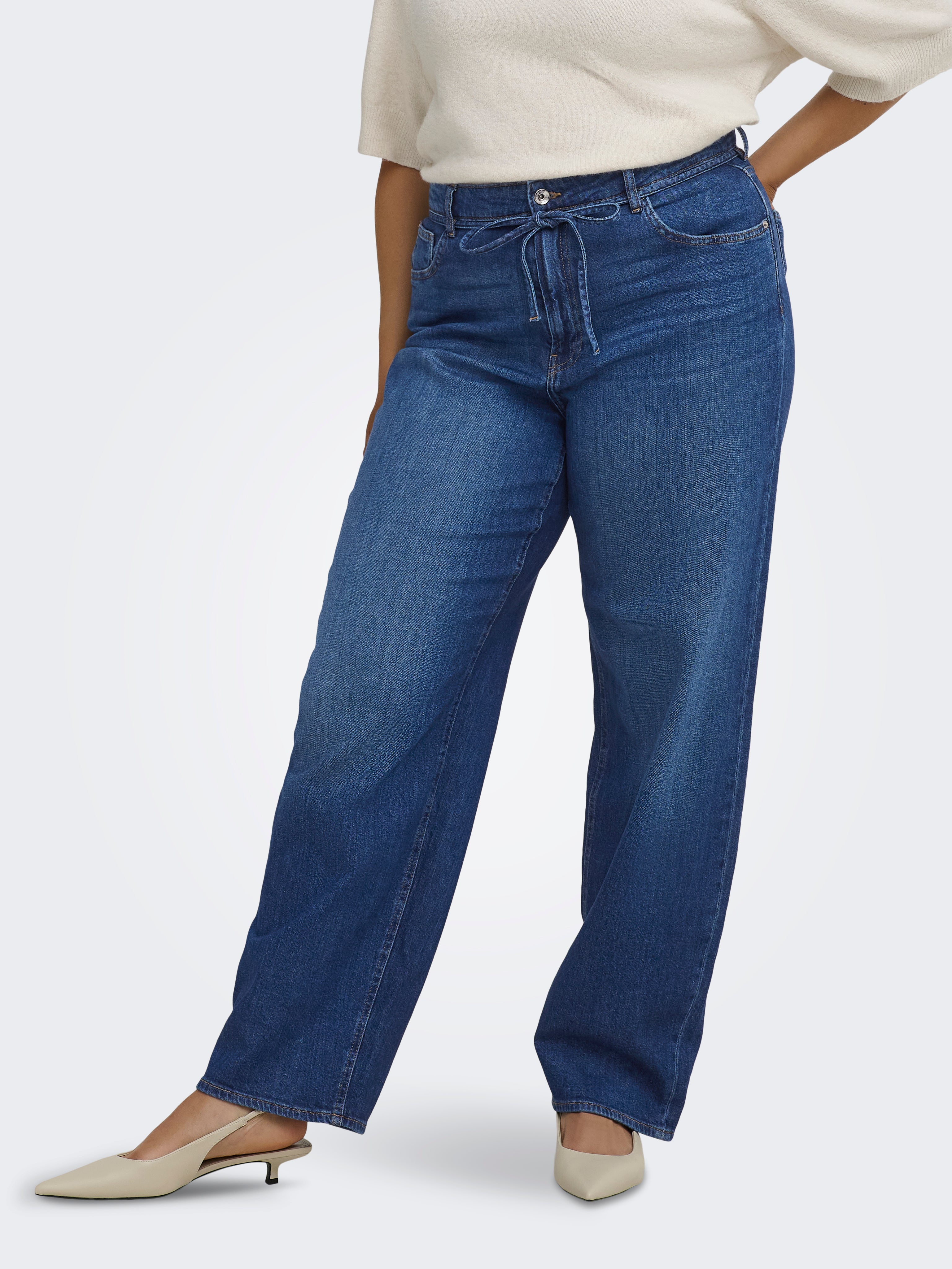 Only Caramkoma Damen Jeans Dark Blue Denim