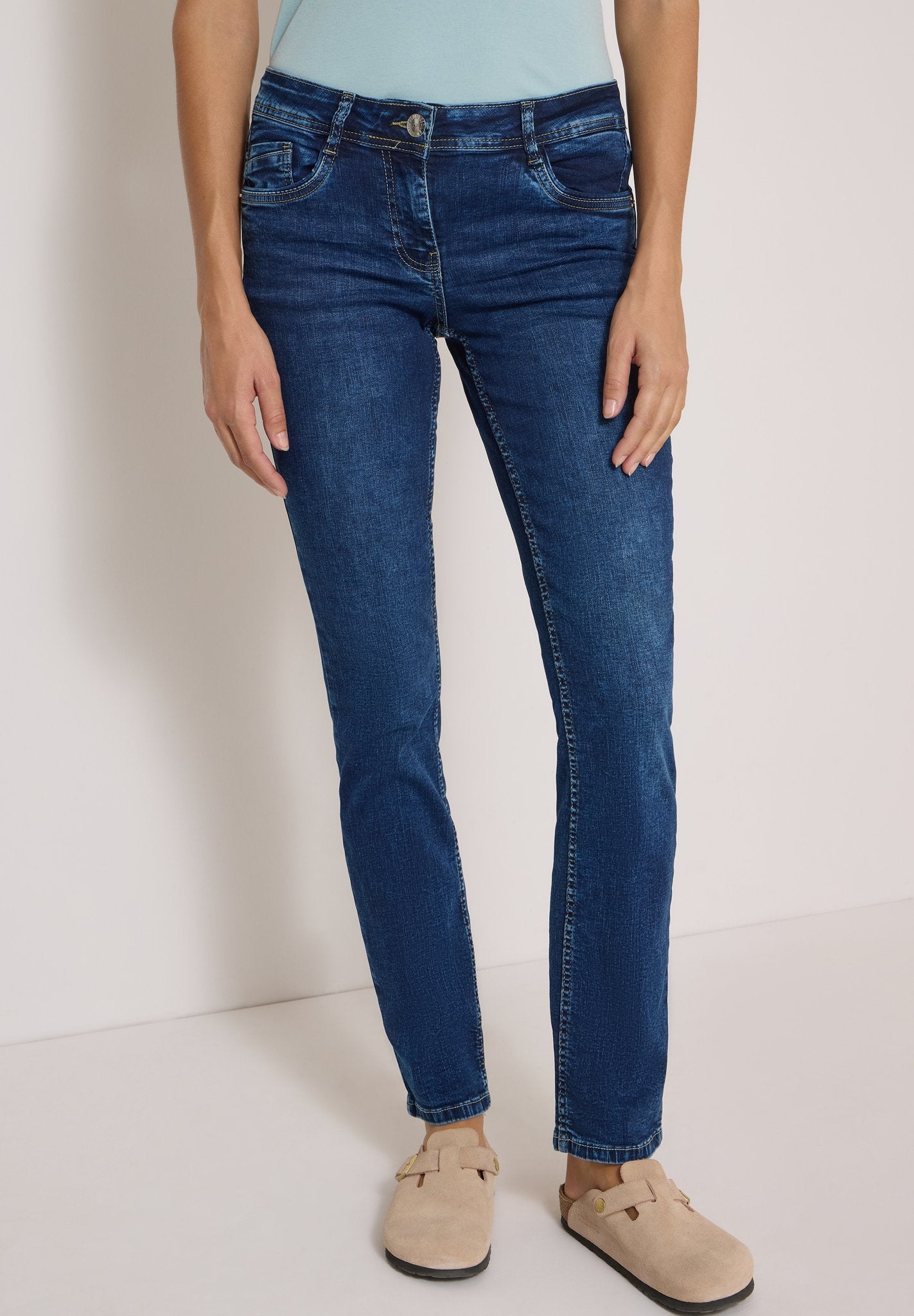 Cecil Damen Hosen Mid Blue