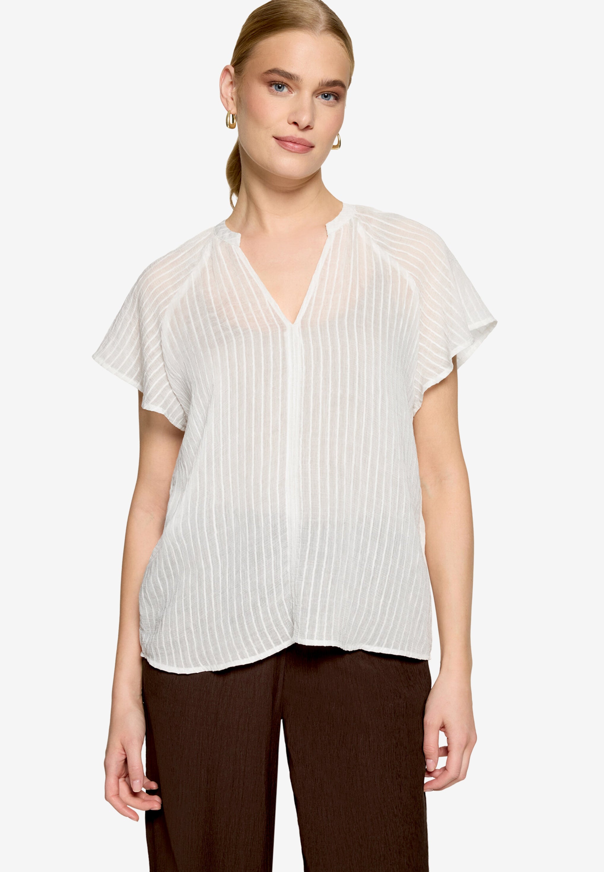 Zero Damen Blusen Offwhite