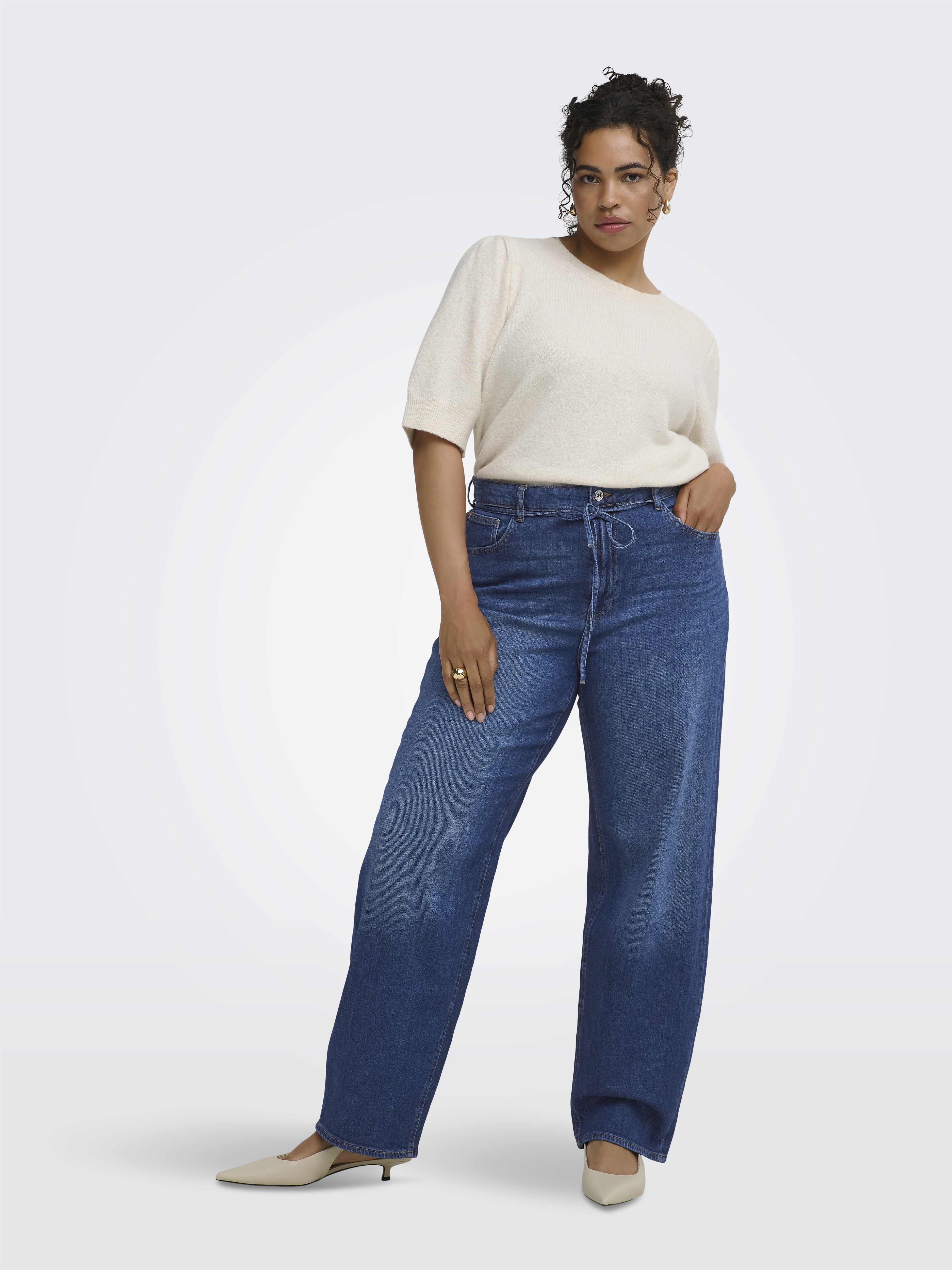 Only Caramkoma Damen Jeans Dark Blue Denim