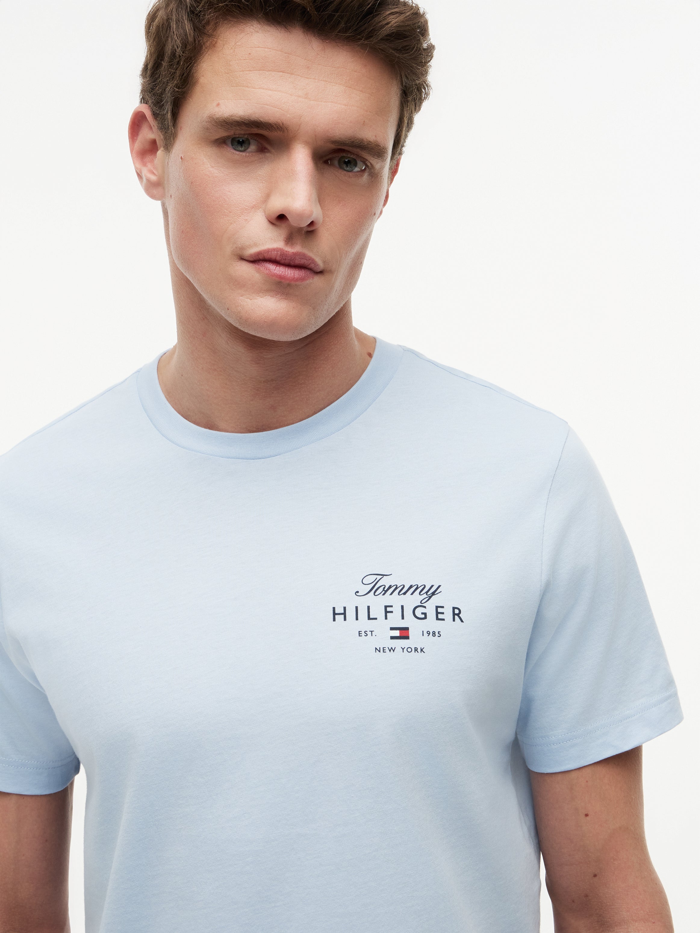 Tommy Hilfiger Herren T-Shirts kurz Co Blue