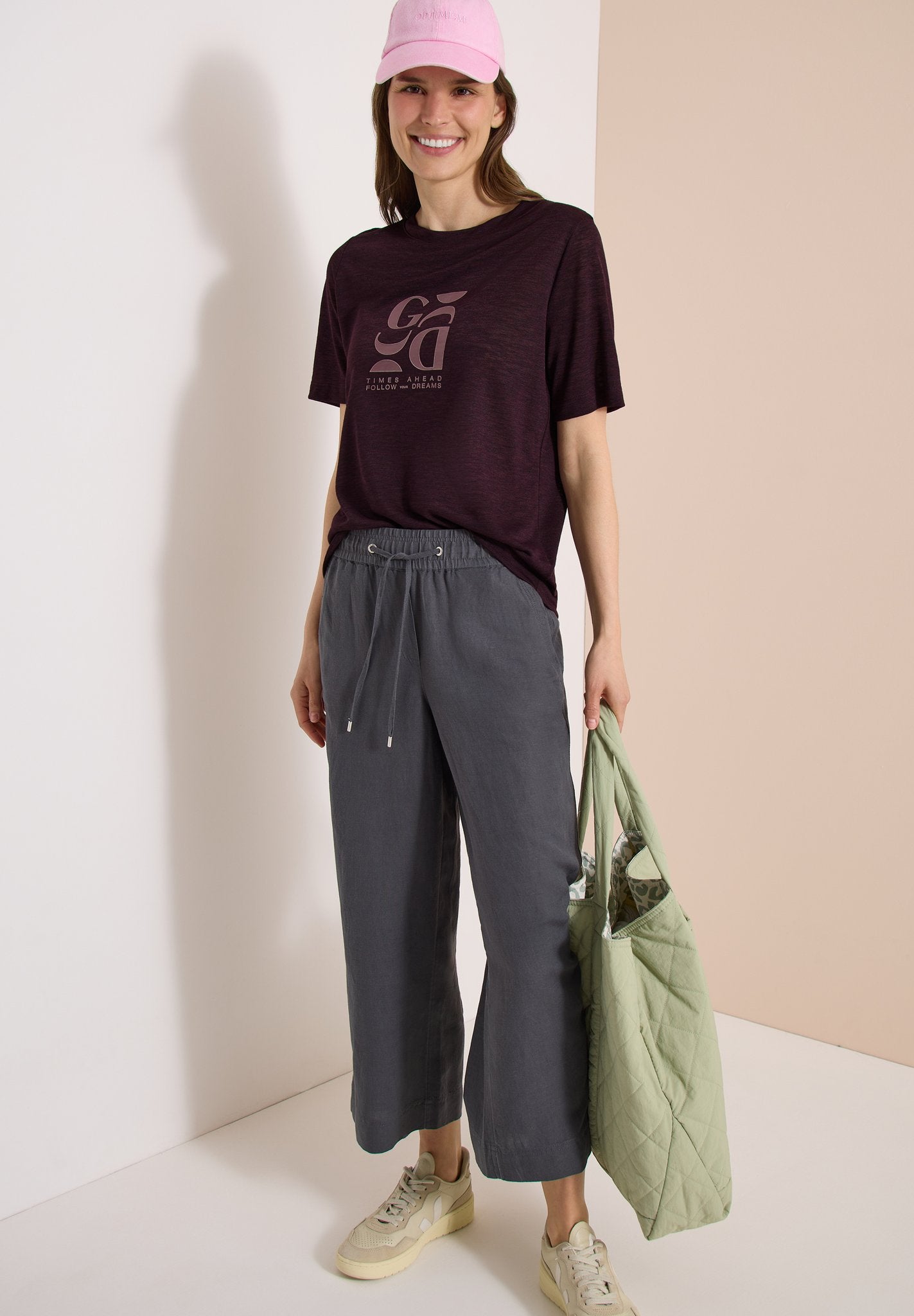 Cecil Damen T-Shirts Rich Burg