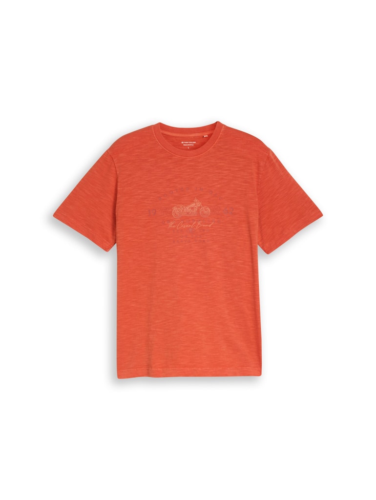 Tom Tailor Herren T-Shirts kurz Chili Orange