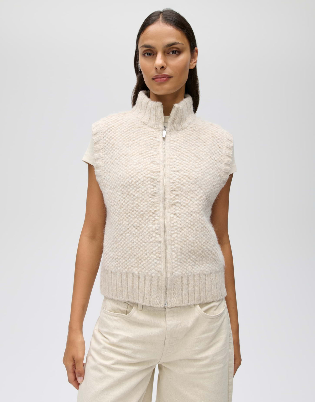 Opus Damen Pullover Soft Cream