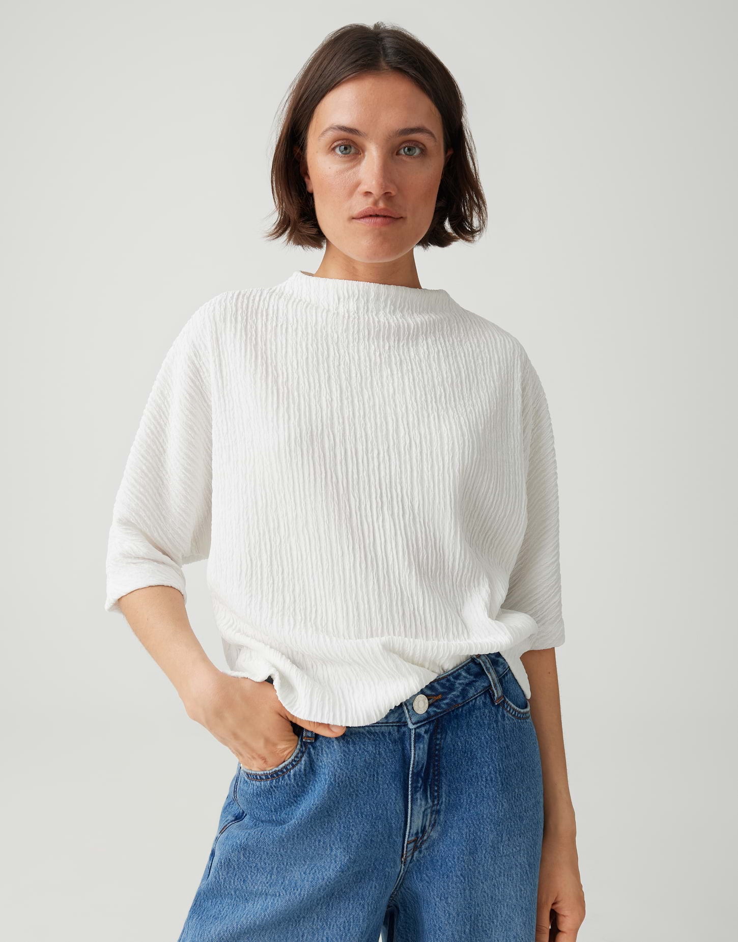 Opus Damen T-Shirts Milk