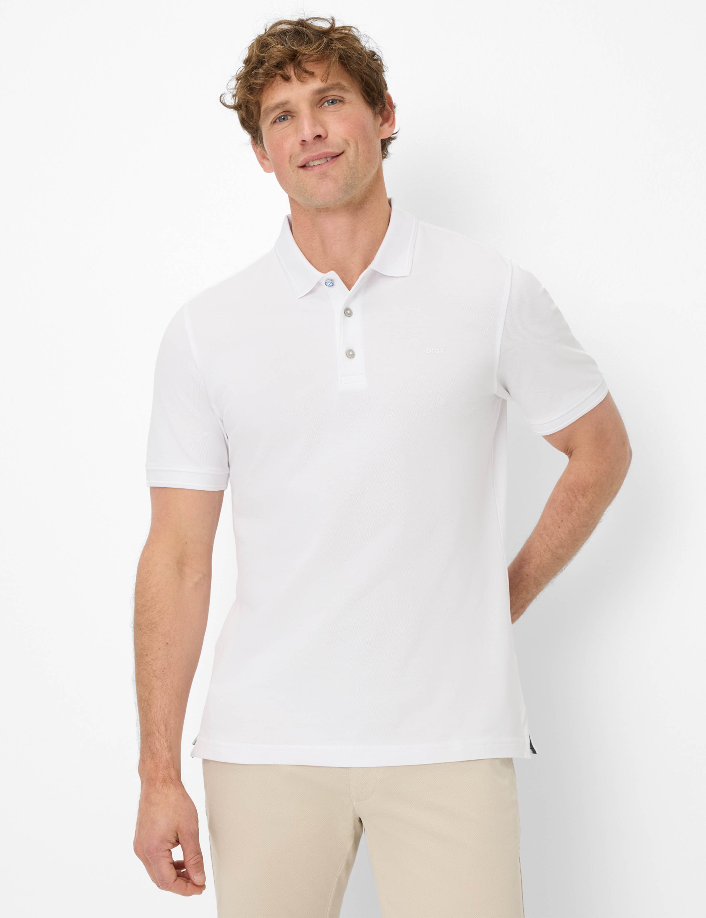 Brax Herren Polo-Shirts White