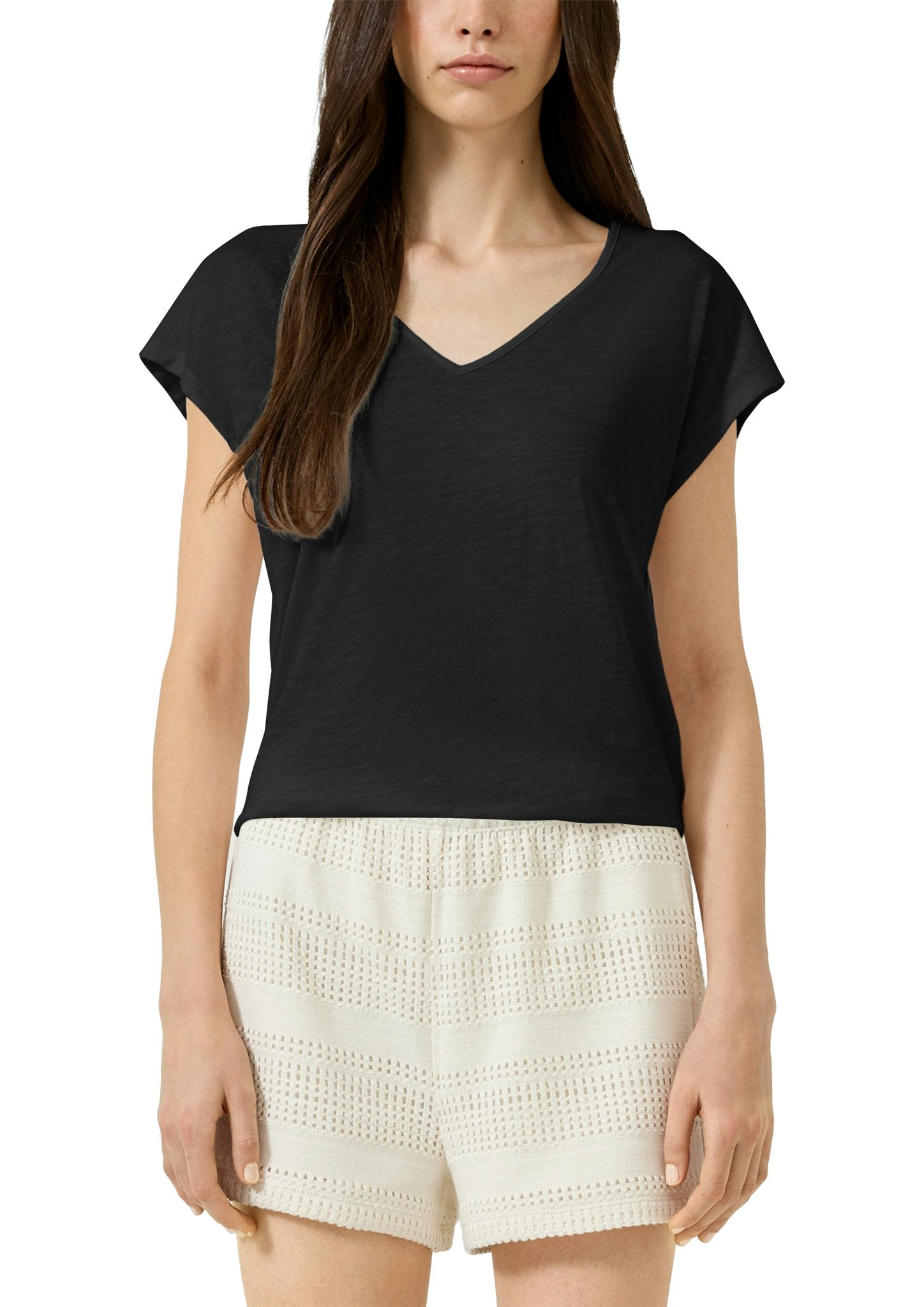 QS by S.Oliver Damen T-Shirts Grey/Black