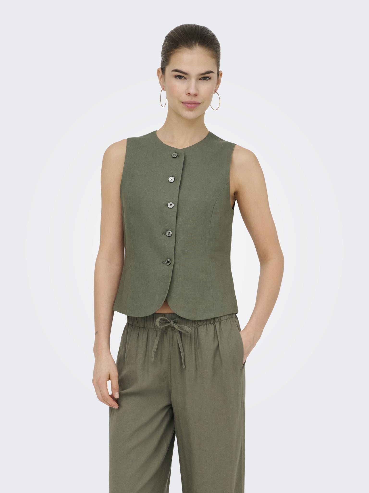 Only Damen Indoorwesten Smokey Olive