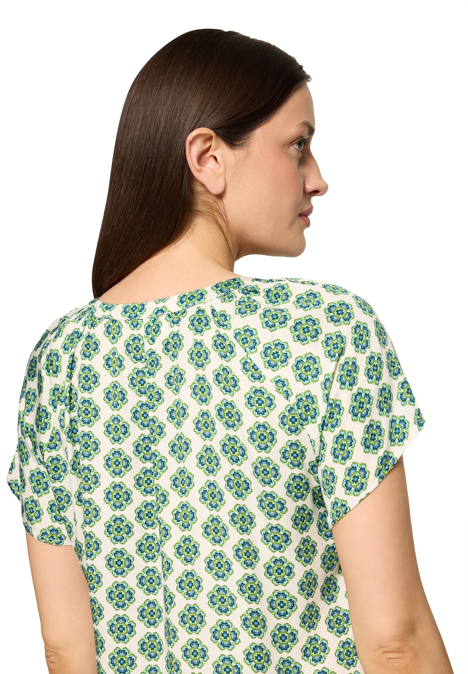 Cartoon Damen Blusen Green/Blue
