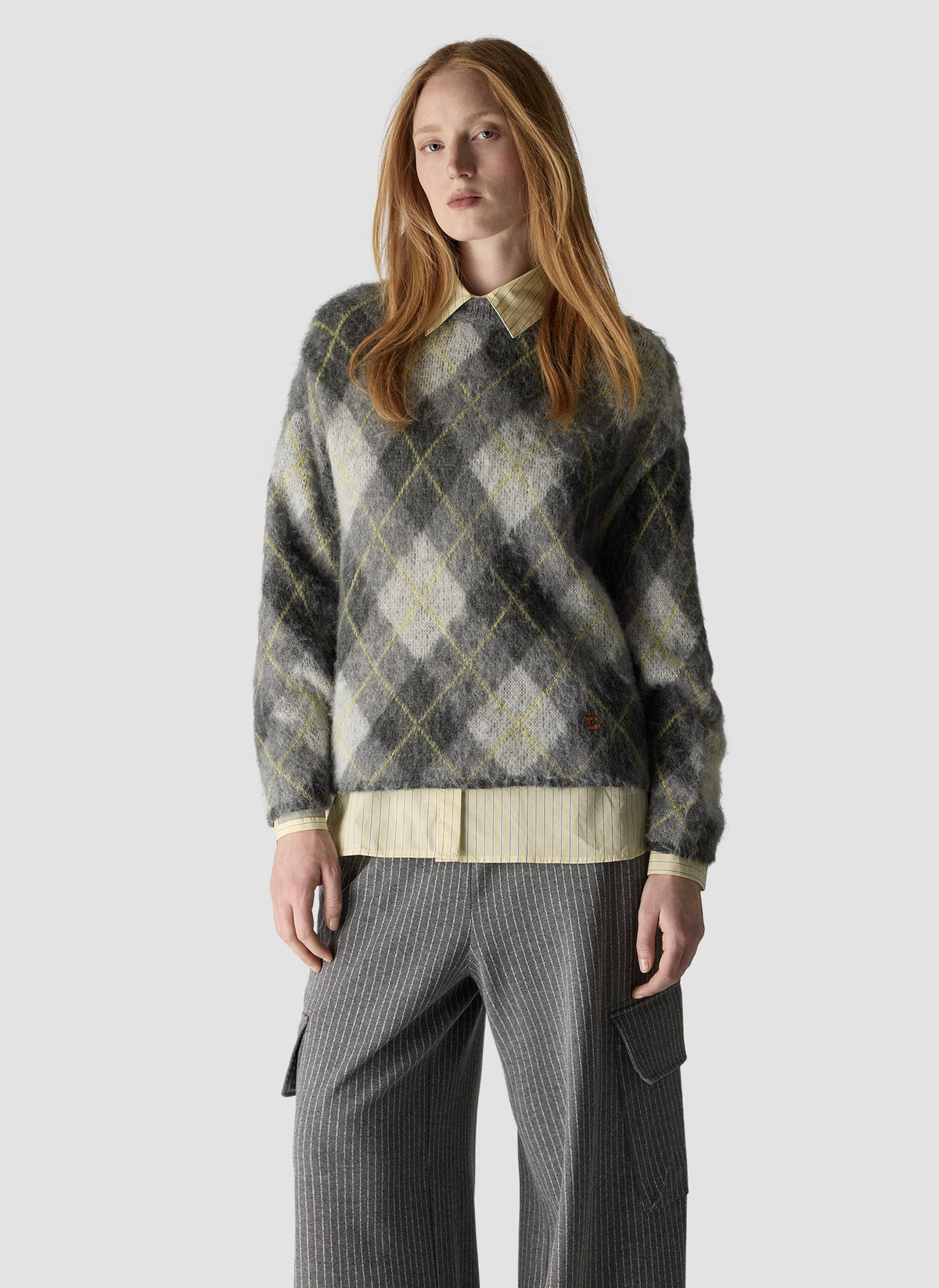 Le Comte Damen Pullover Hellgrau Mel
