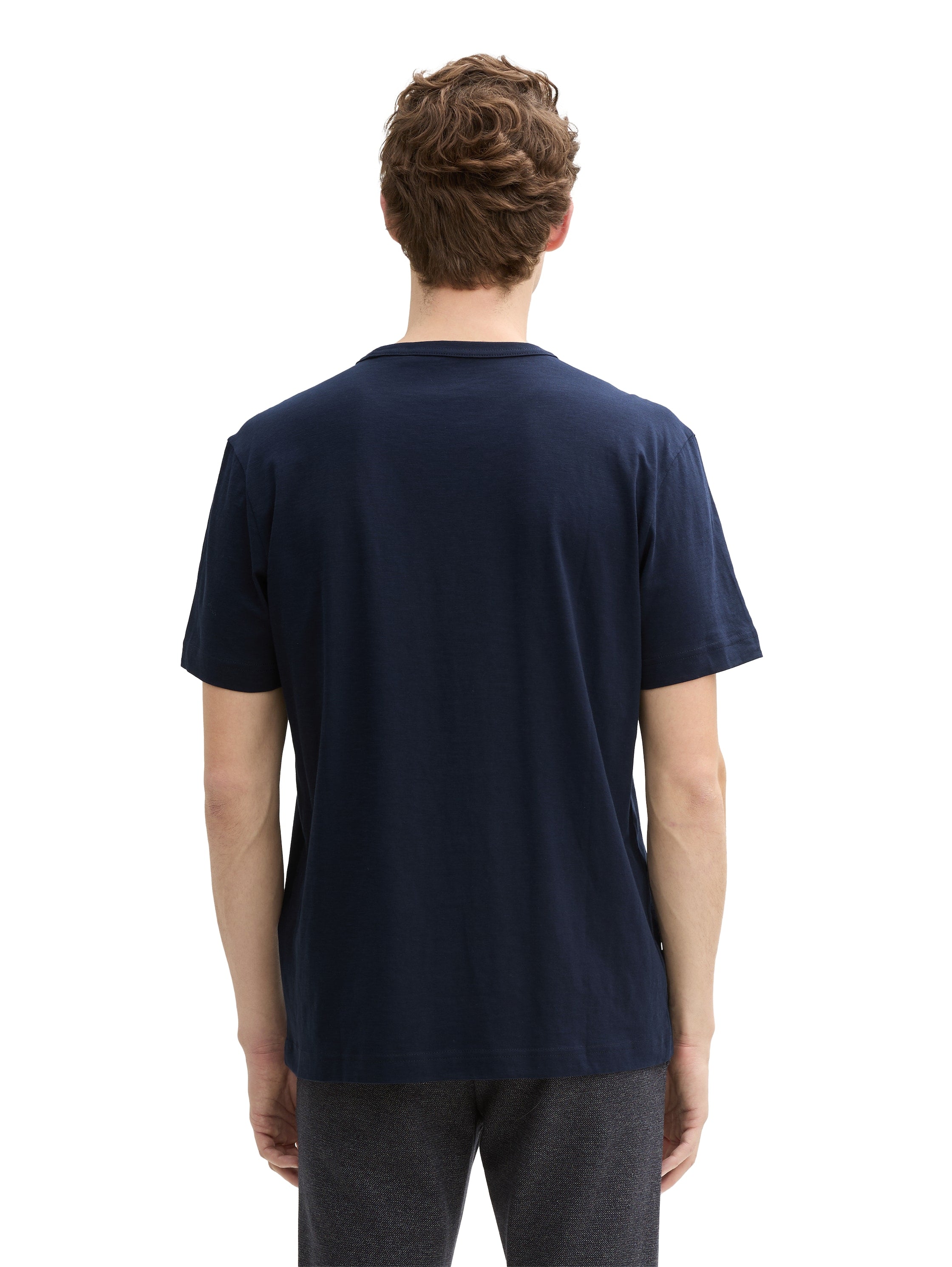 Tom Tailor Herren T-Shirts kurz Sky Captain Blu