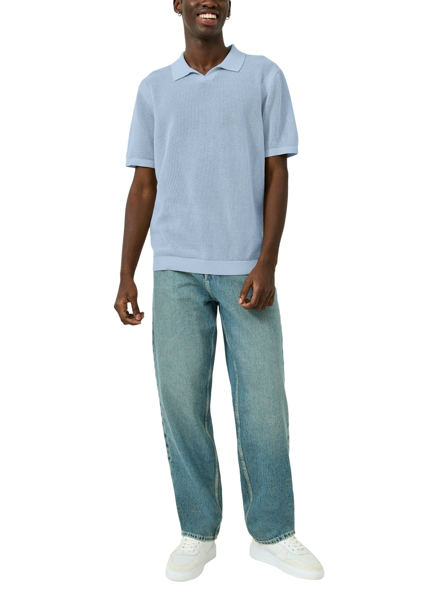 QS by S.Oliver Herren Polo-Shirts Blue