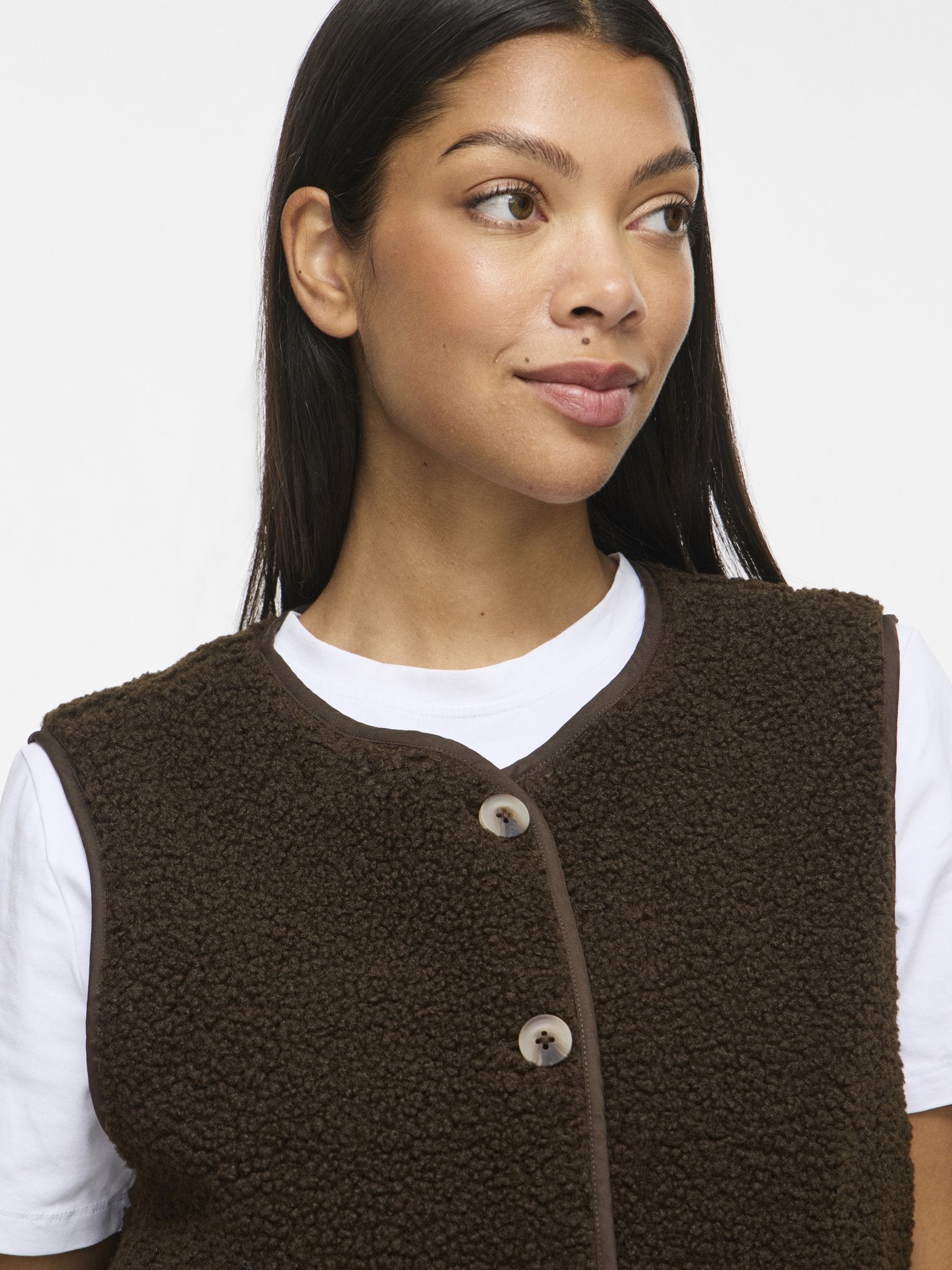 Vila Damen Outdoorwesten Coffee Bean