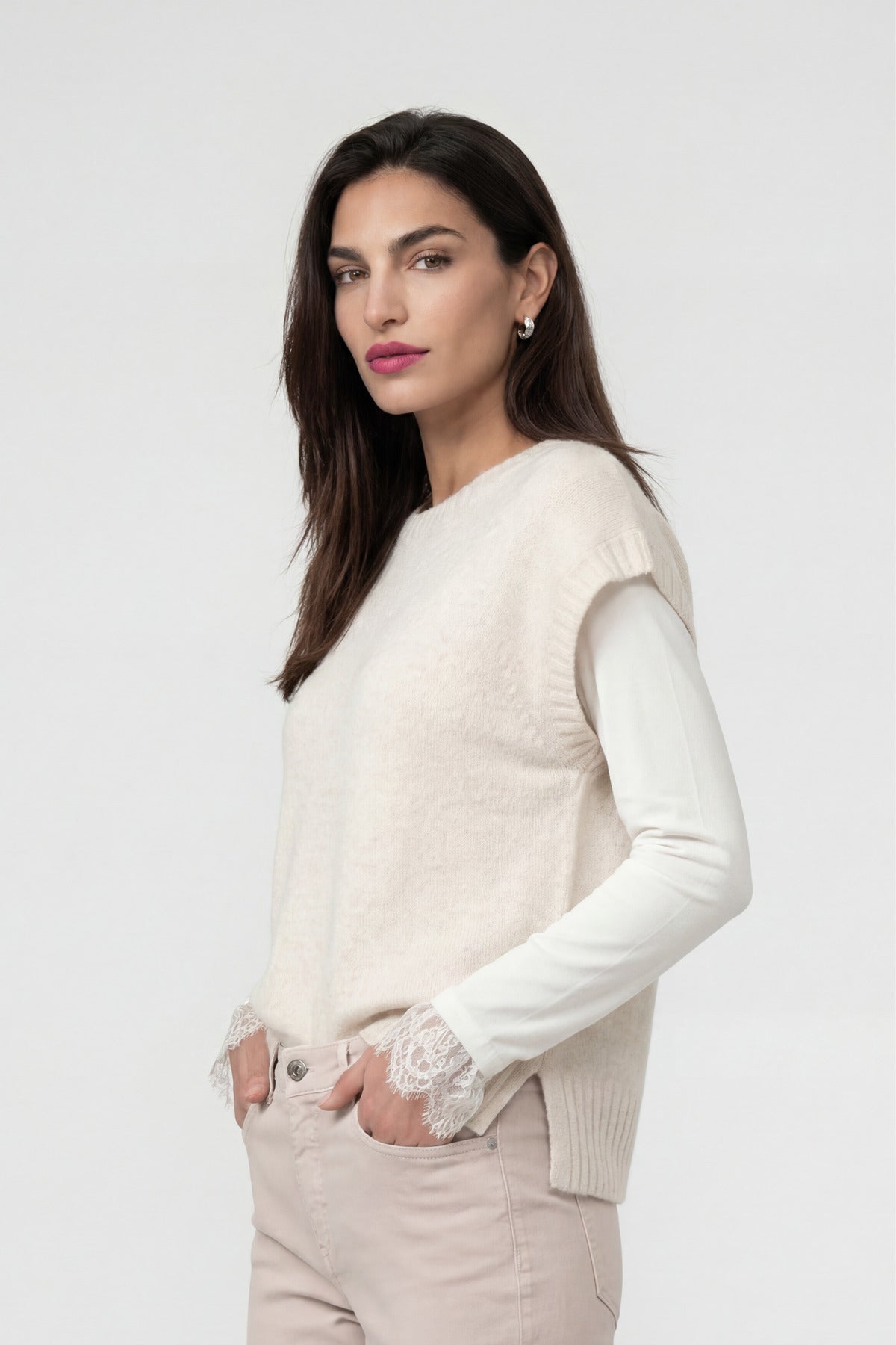 Monari Damen Pullover Pearly