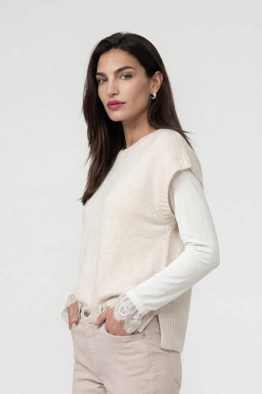 Monari Damen Pullover  Pearly