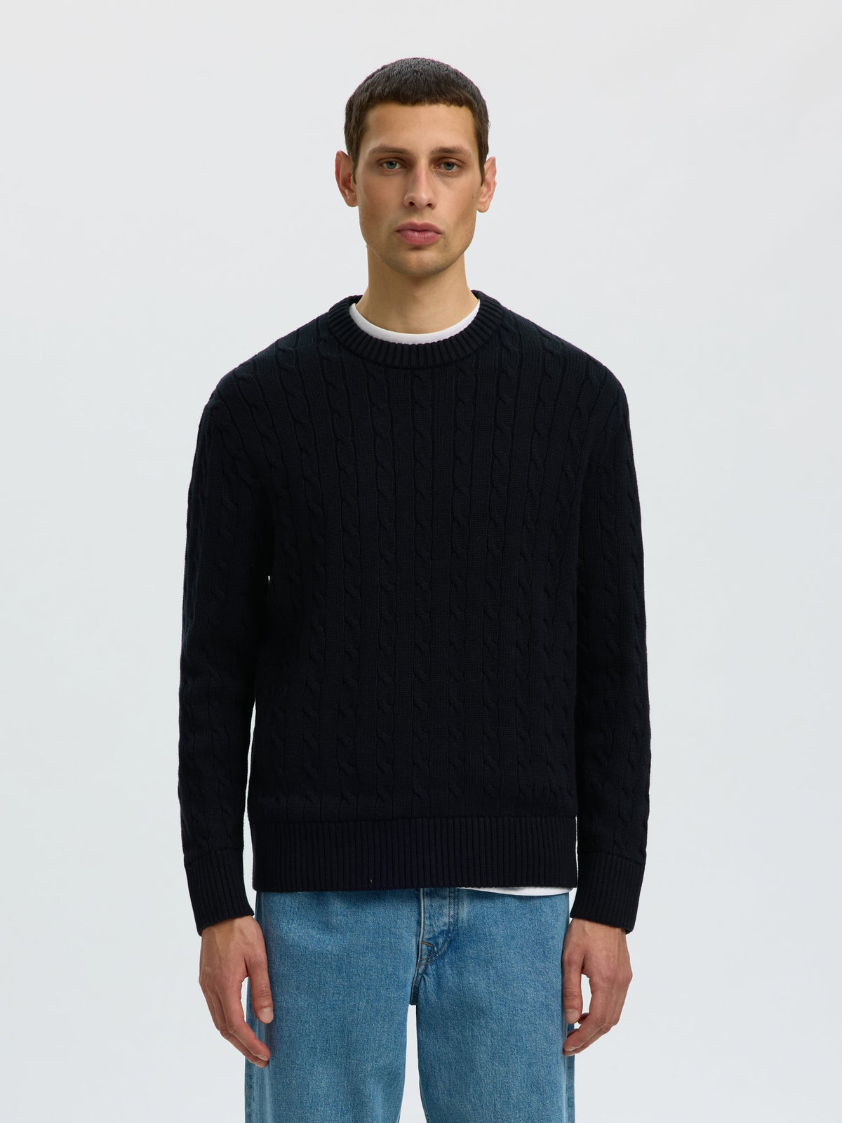 Selected homme Herren Pullover  Black
