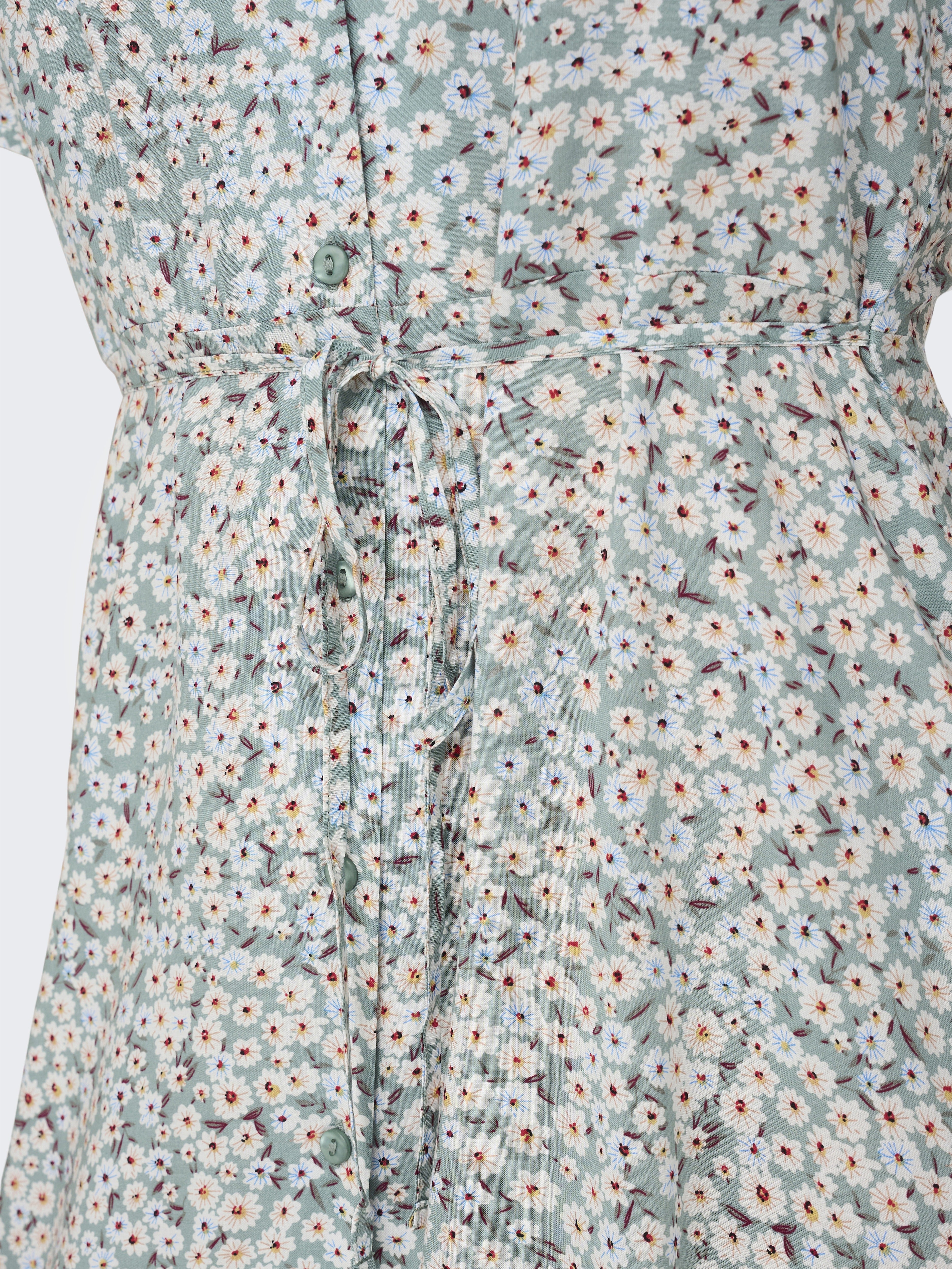 Only Damen Kleider Gray Mist/Flowe