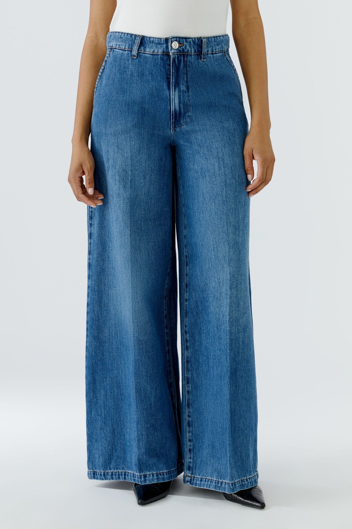Oui Damen Jeans Bright Blu