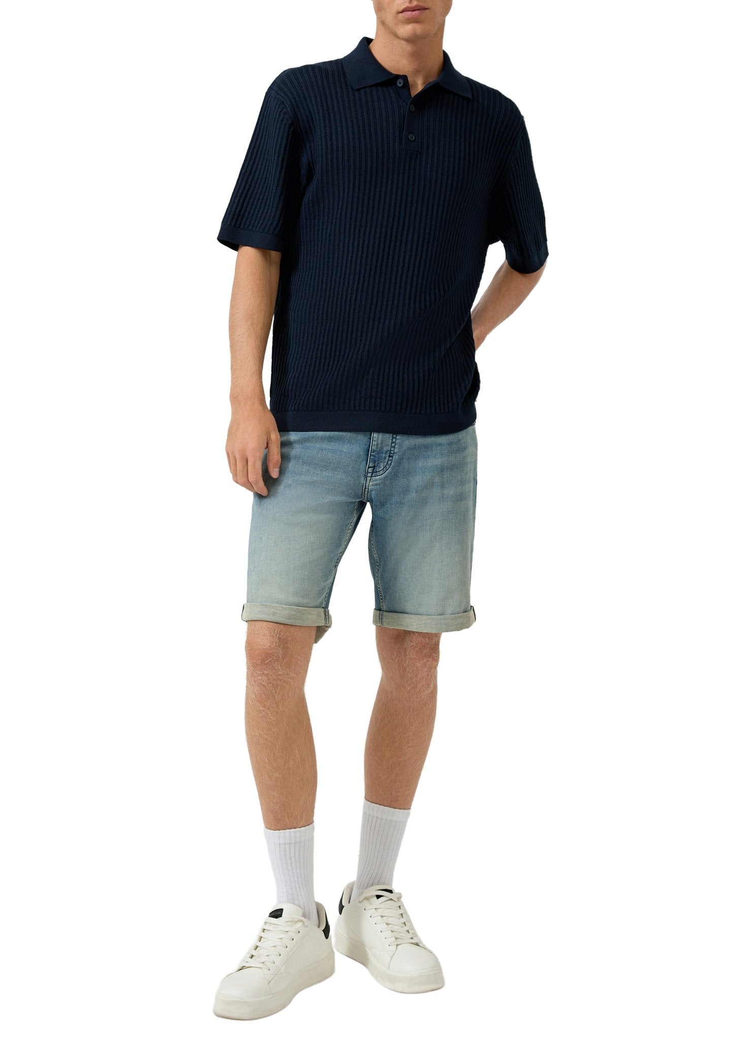 QS by S.Oliver Herren Polo-Shirts Blue