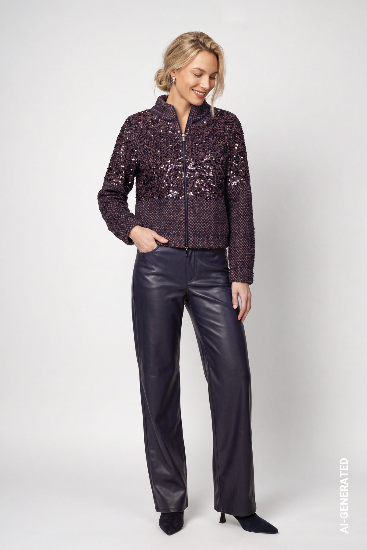 Monari Damen Hosen Dark Blue