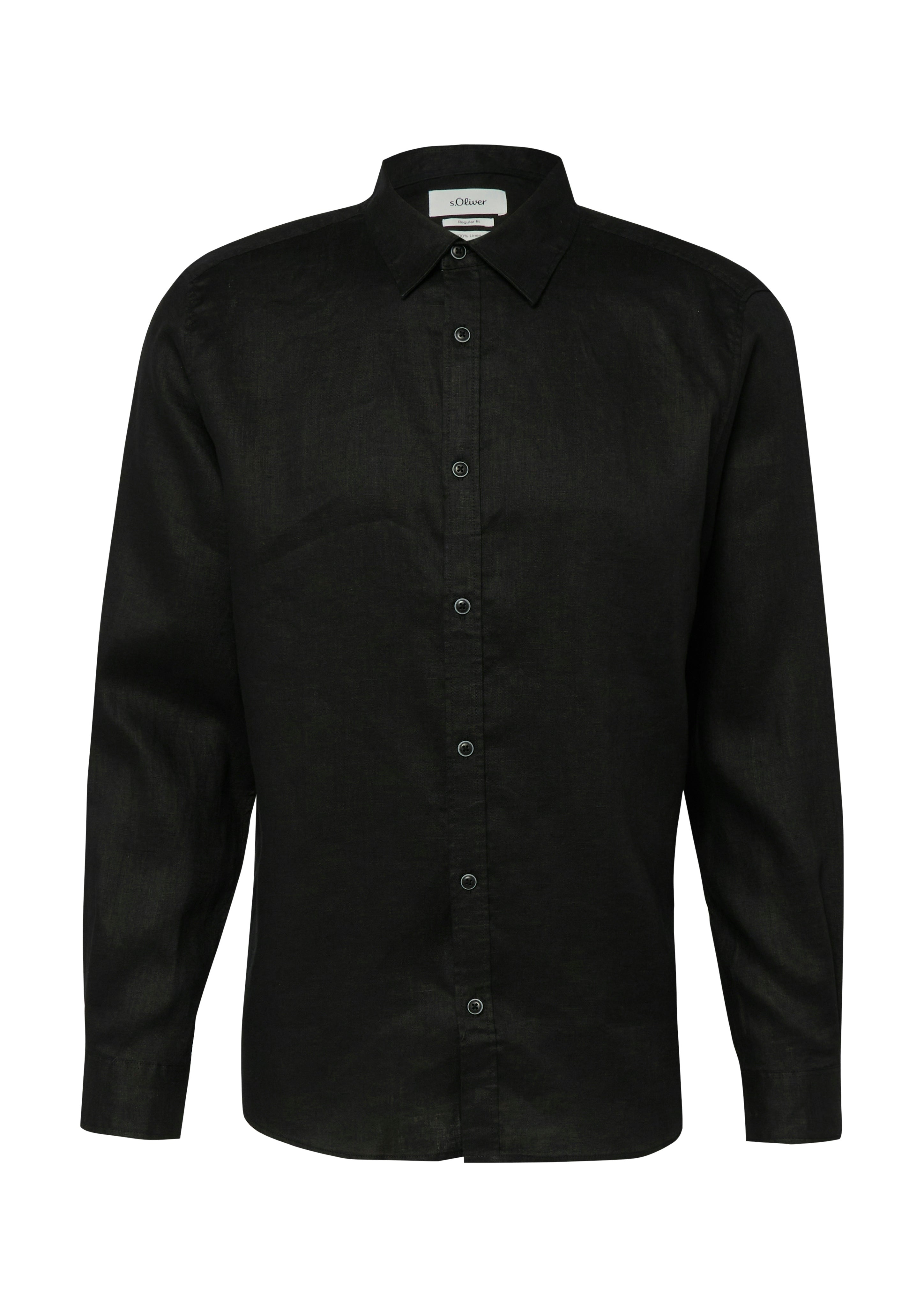 S. Oliver red Herren Hemden lang Grey/Black