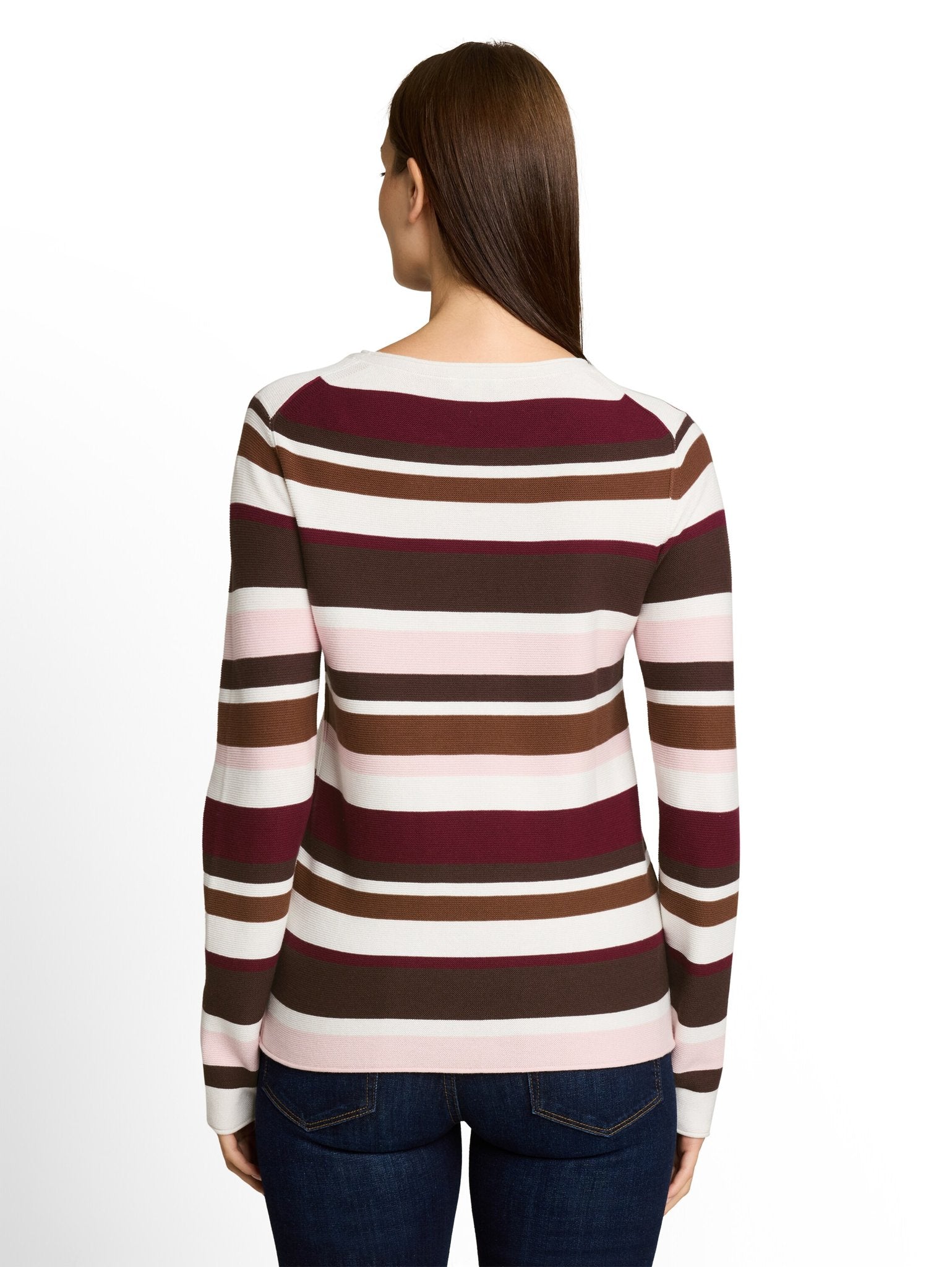 Tom Tailor Damen Pullover Camel Brown Red