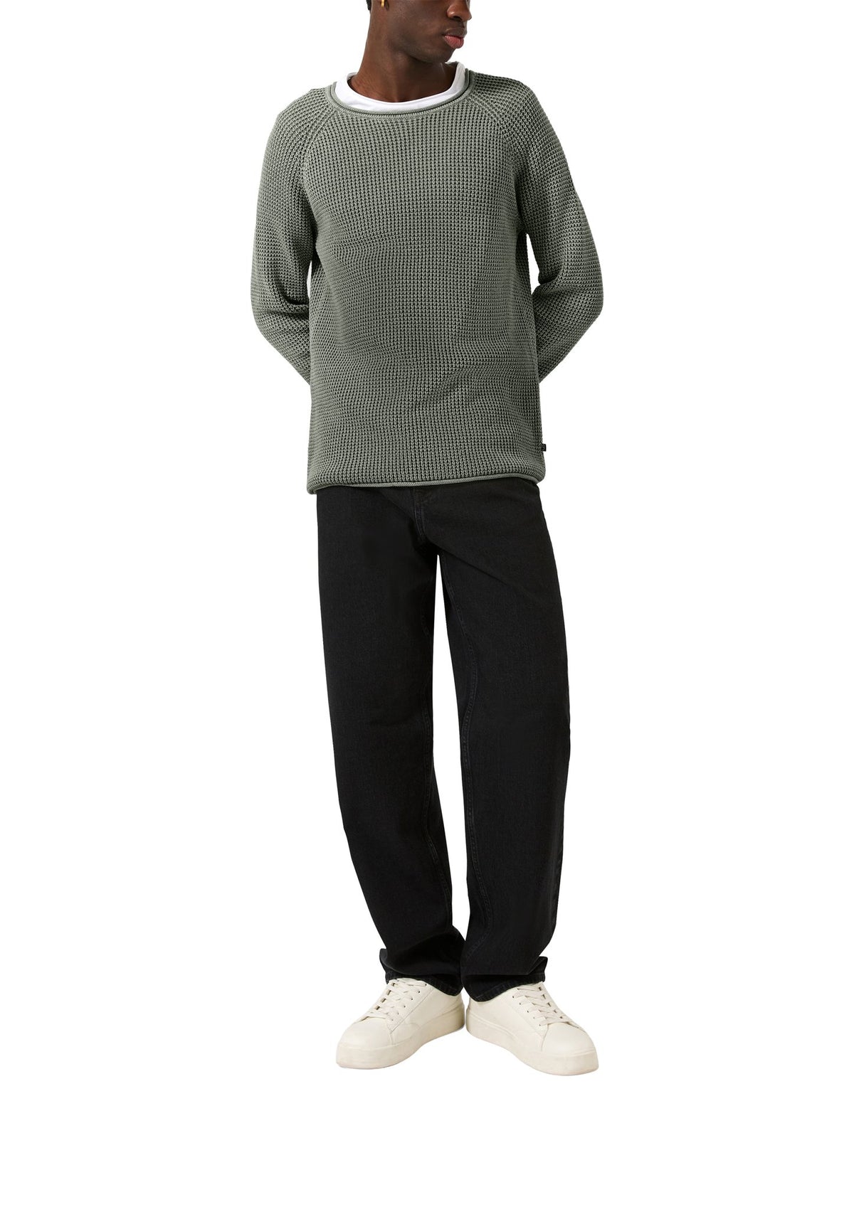 QS by S.Oliver Herren Pullover Grey/Black