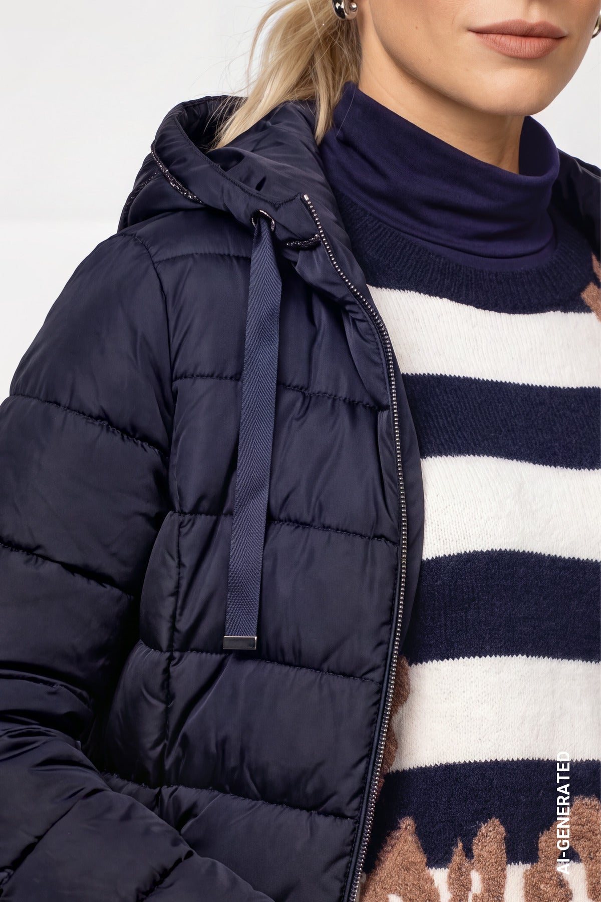 Monari Damen Mantel  Dark Blue