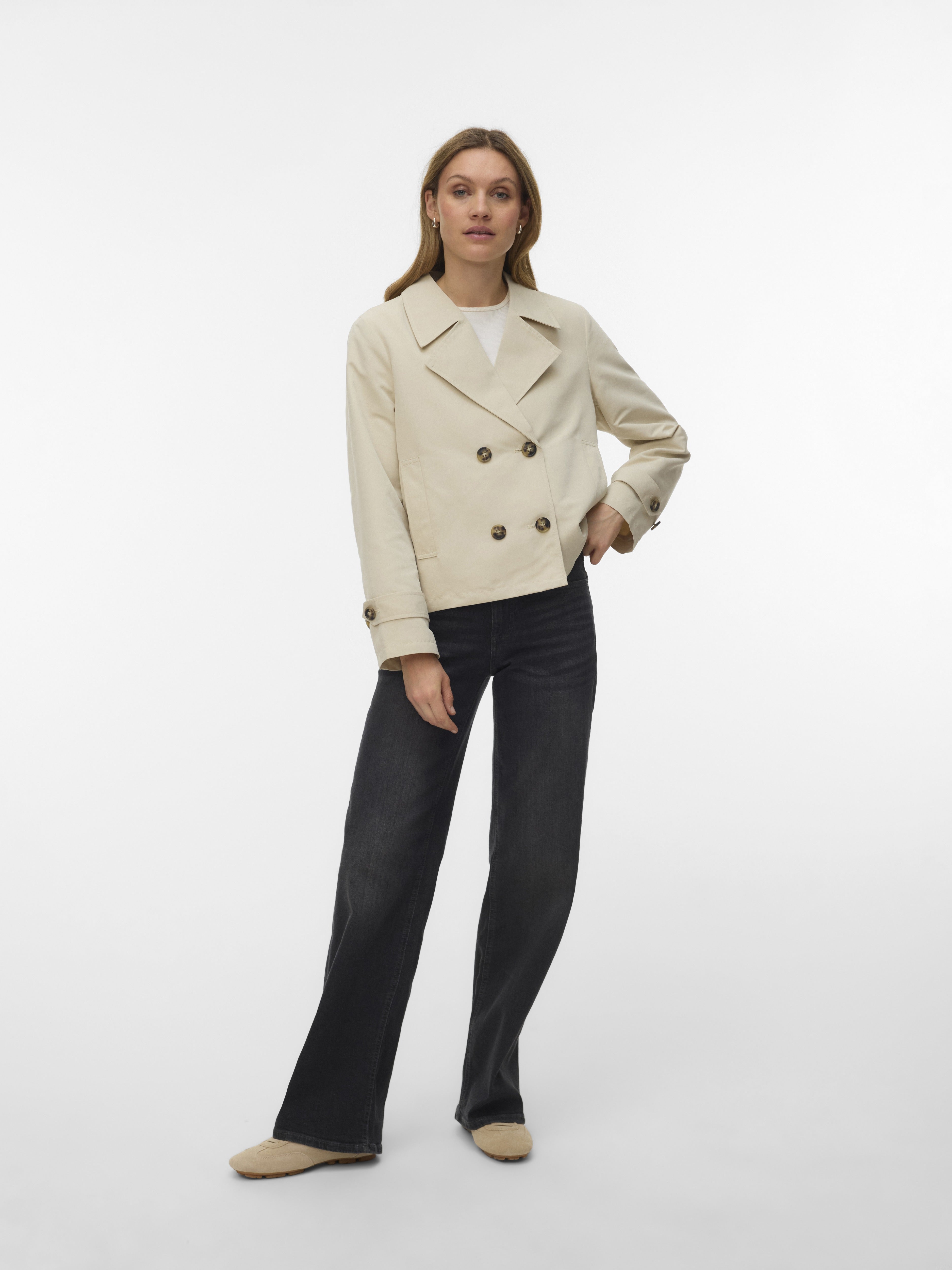 Vero Moda Damen Jacken Oatmeal