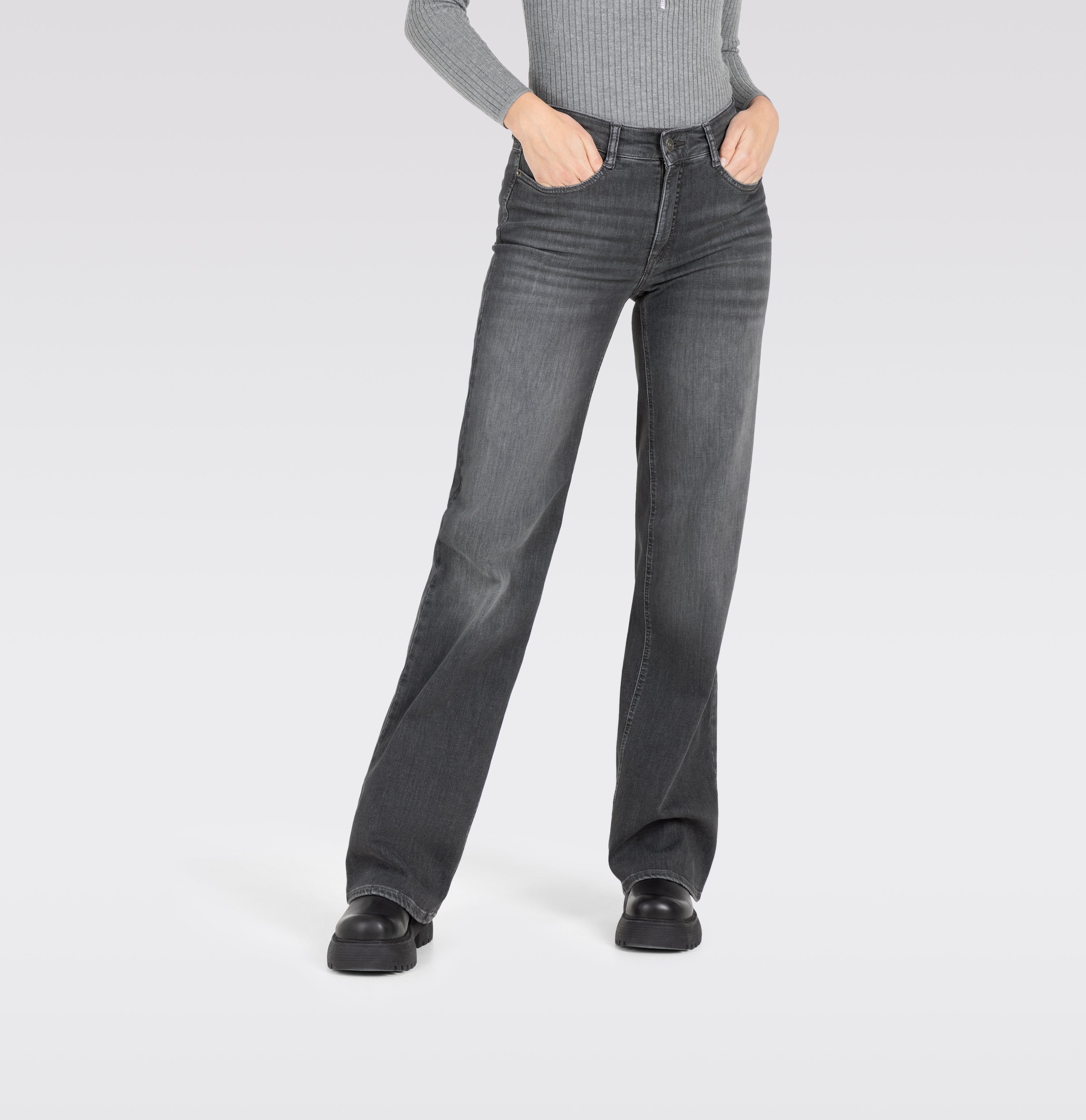Mac Damen Jeans Grey Heavy Used