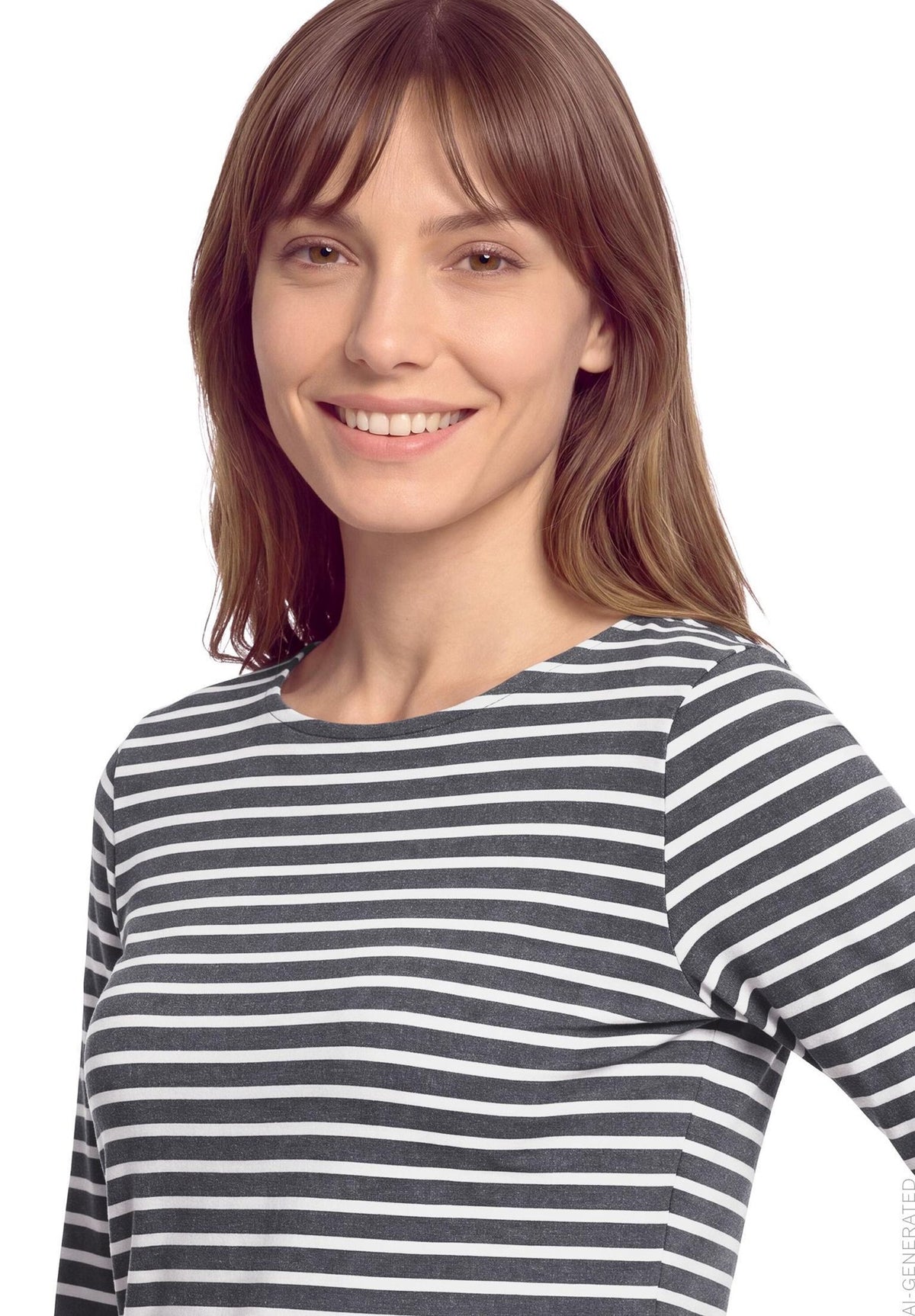 Betty & Co Damen T-Shirts Grey/Cream