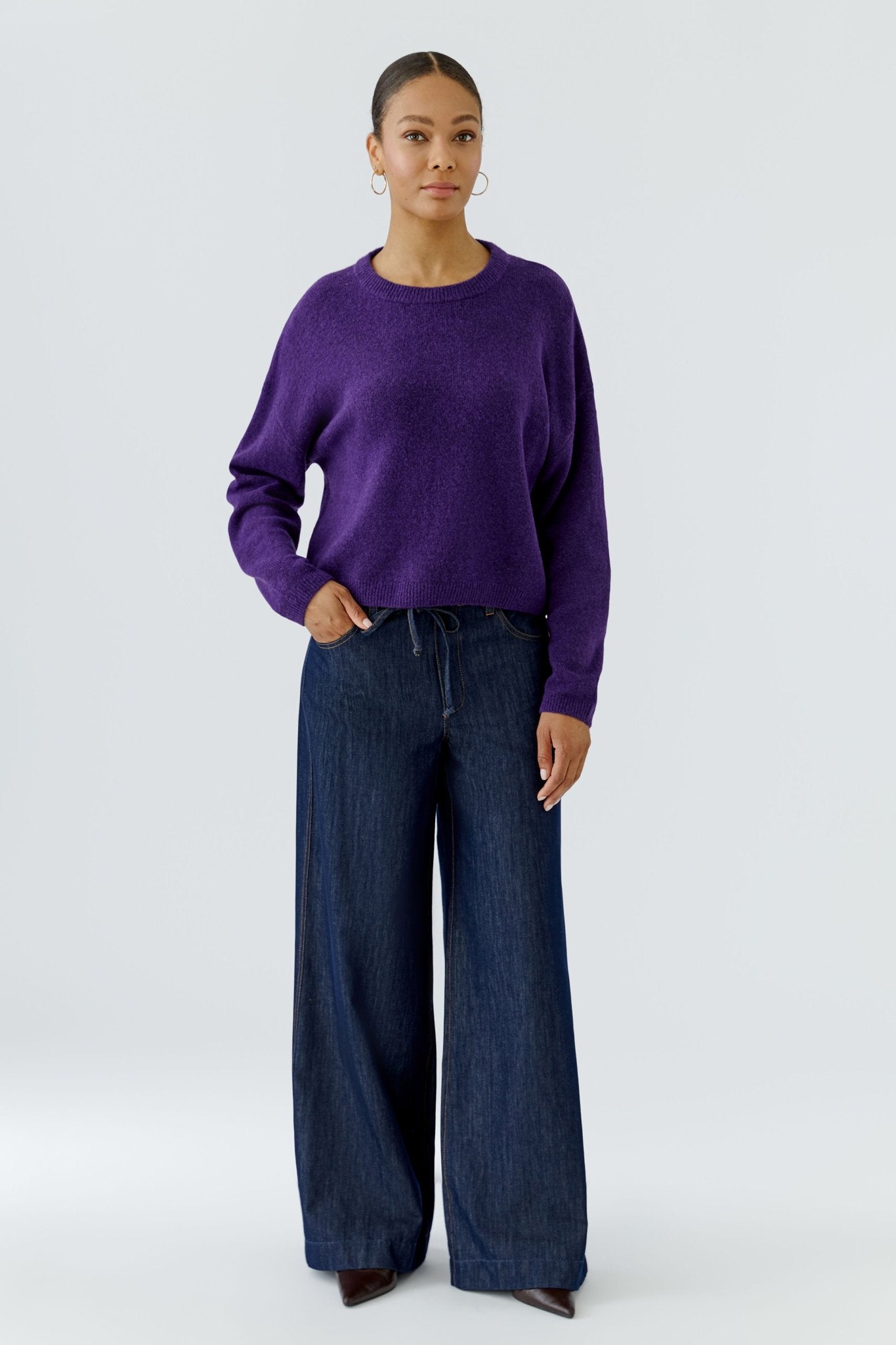 Oui Damen Pullover  Ultra Viol