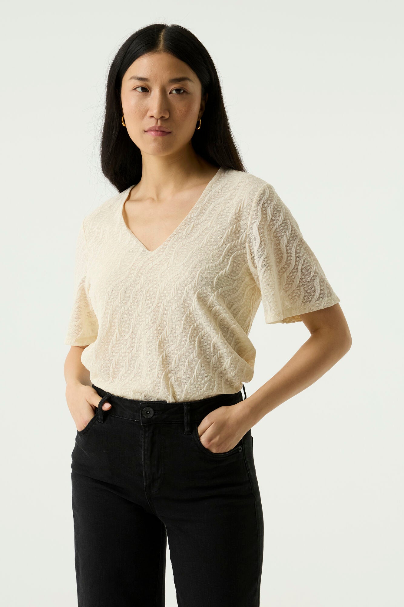 Garcia Damen T-Shirts Whitecap