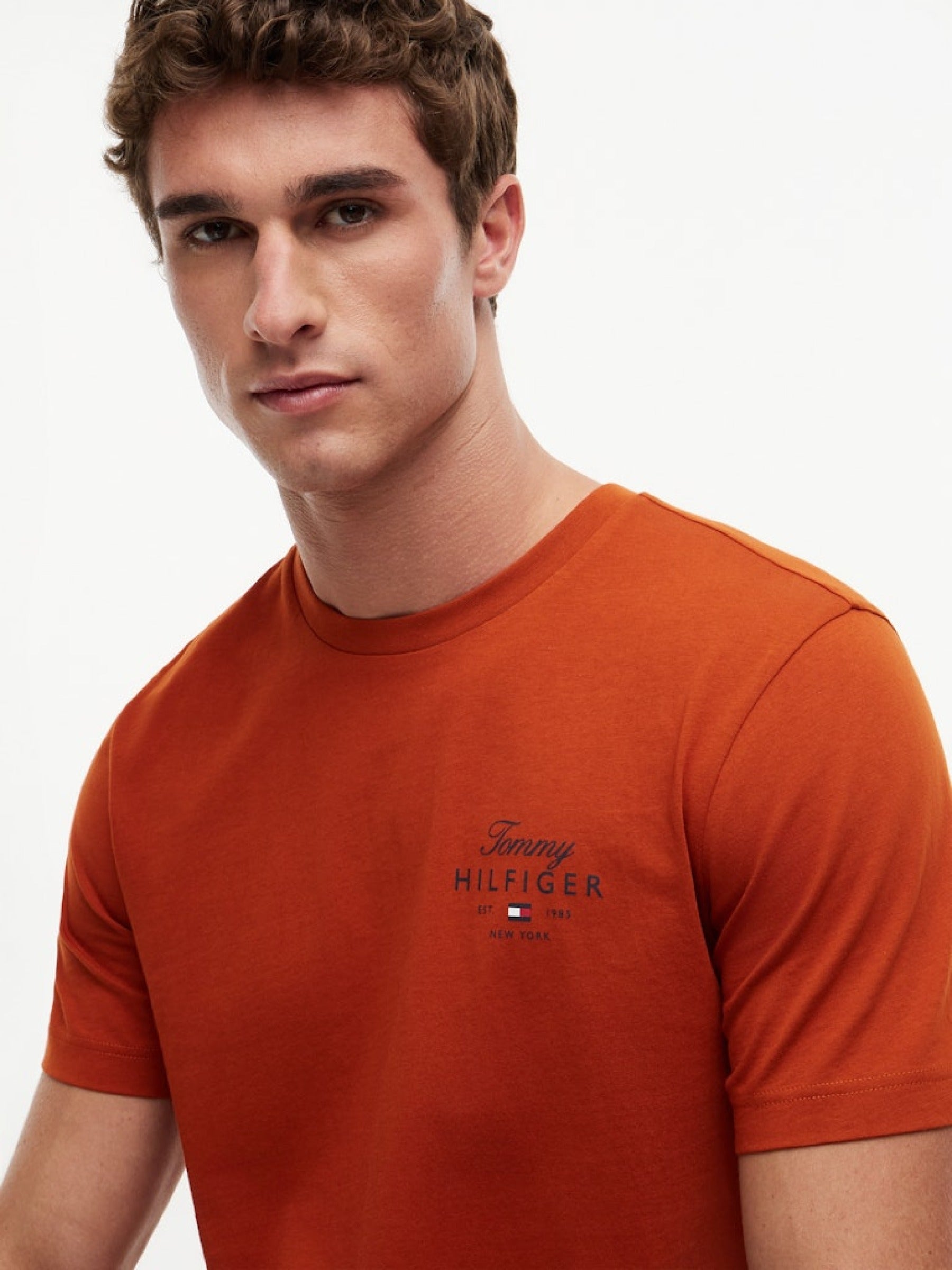 Tommy Hilfiger Herren T-Shirts kurz Sf Orange