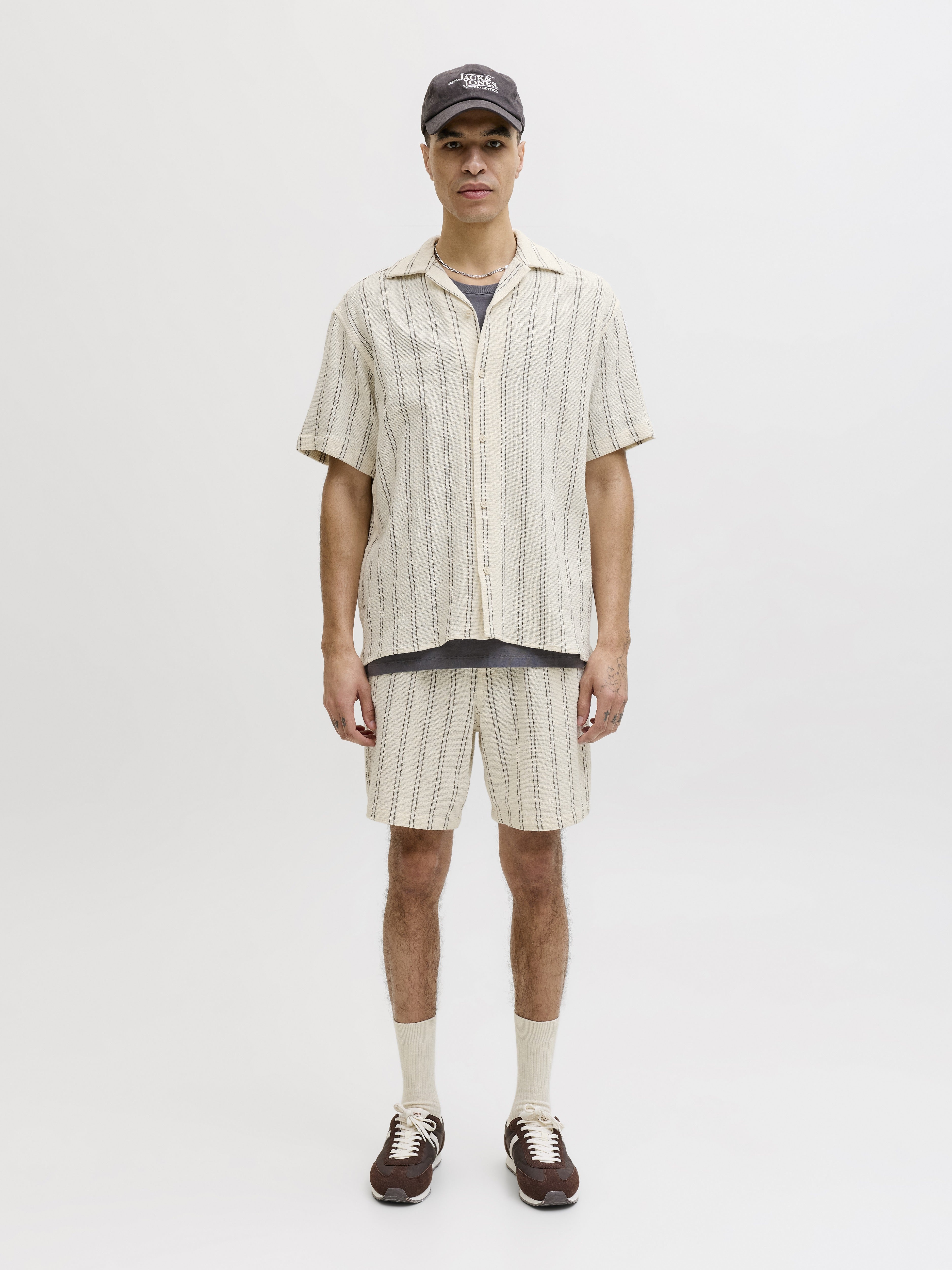 Jack & Jones Herren Hemden lang Antique White/S