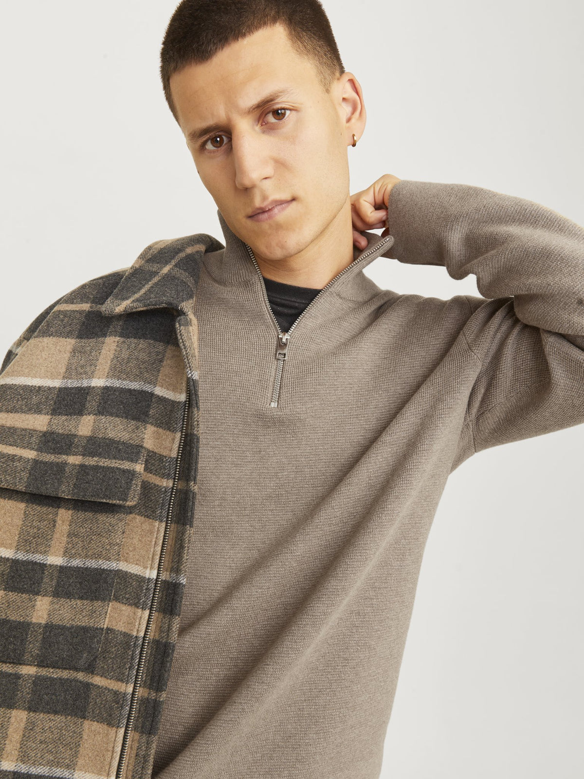 Jack & Jones Herren Pullover Greige/Melange