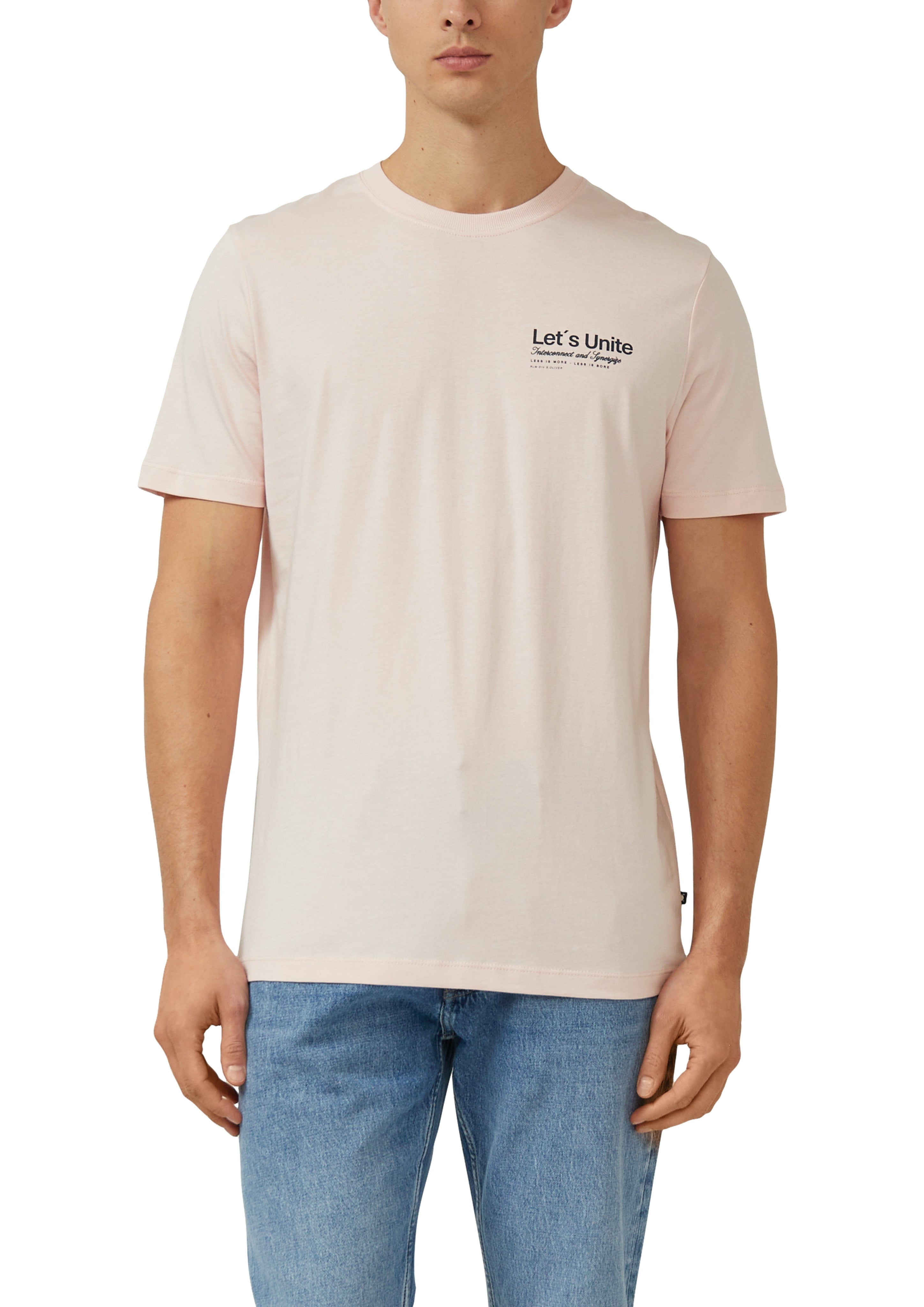 S. Oliver red Herren T-Shirts kurz Lilac/Pink