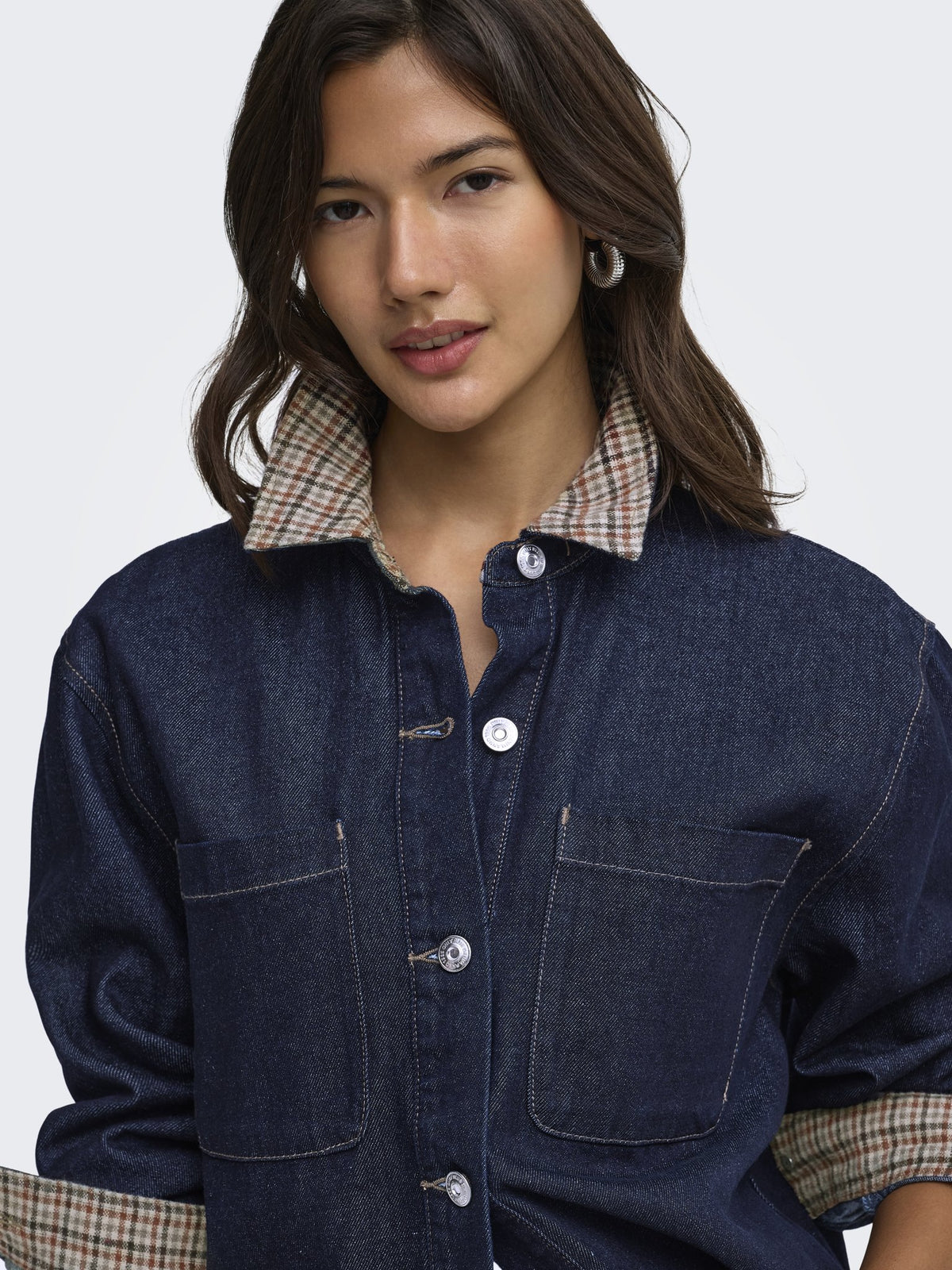 only Damen Blusen Dark Blue Denim