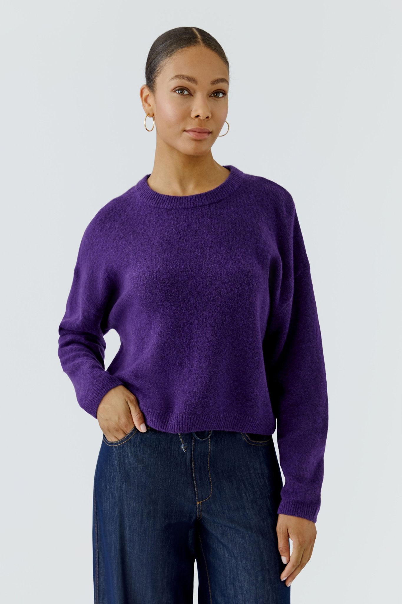 Oui Damen Pullover  Ultra Viol