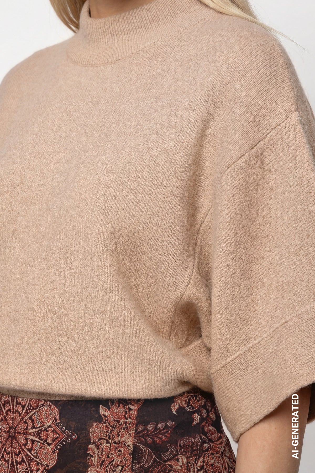 Monari Damen Pullover Cappuccino