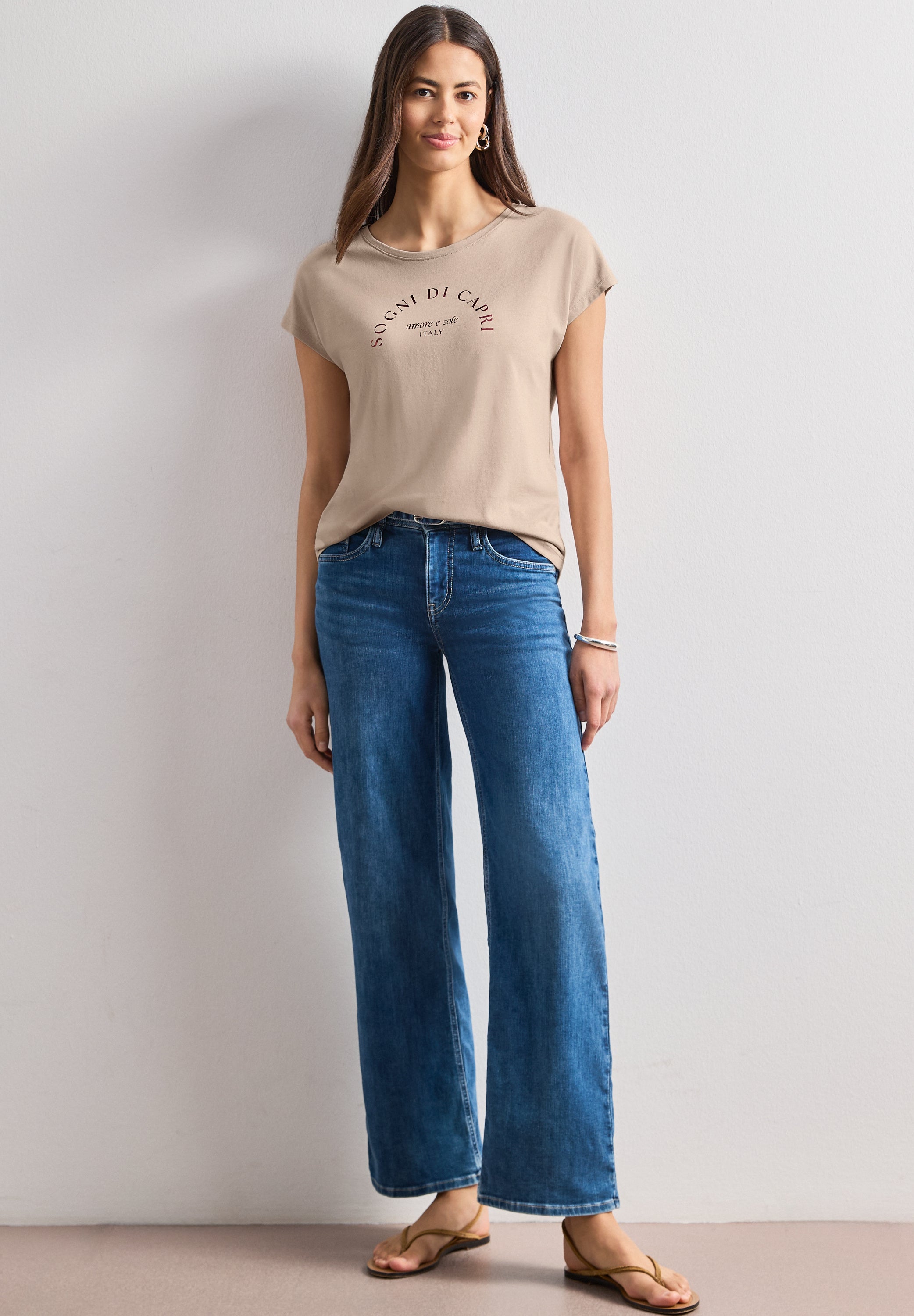 Street One Damen T-Shirts  Clay Sand