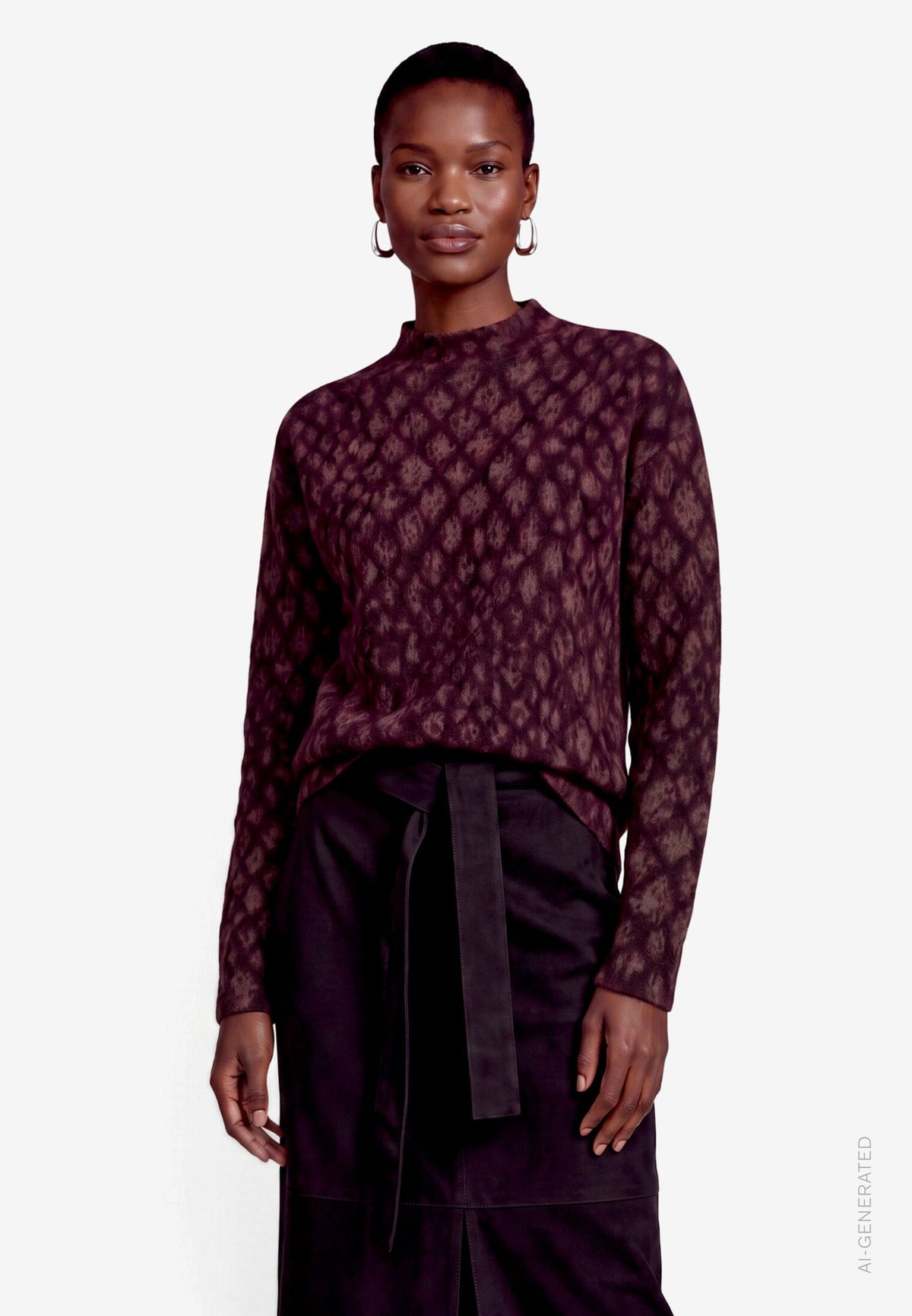 Zero Damen Pullover Black/Brown