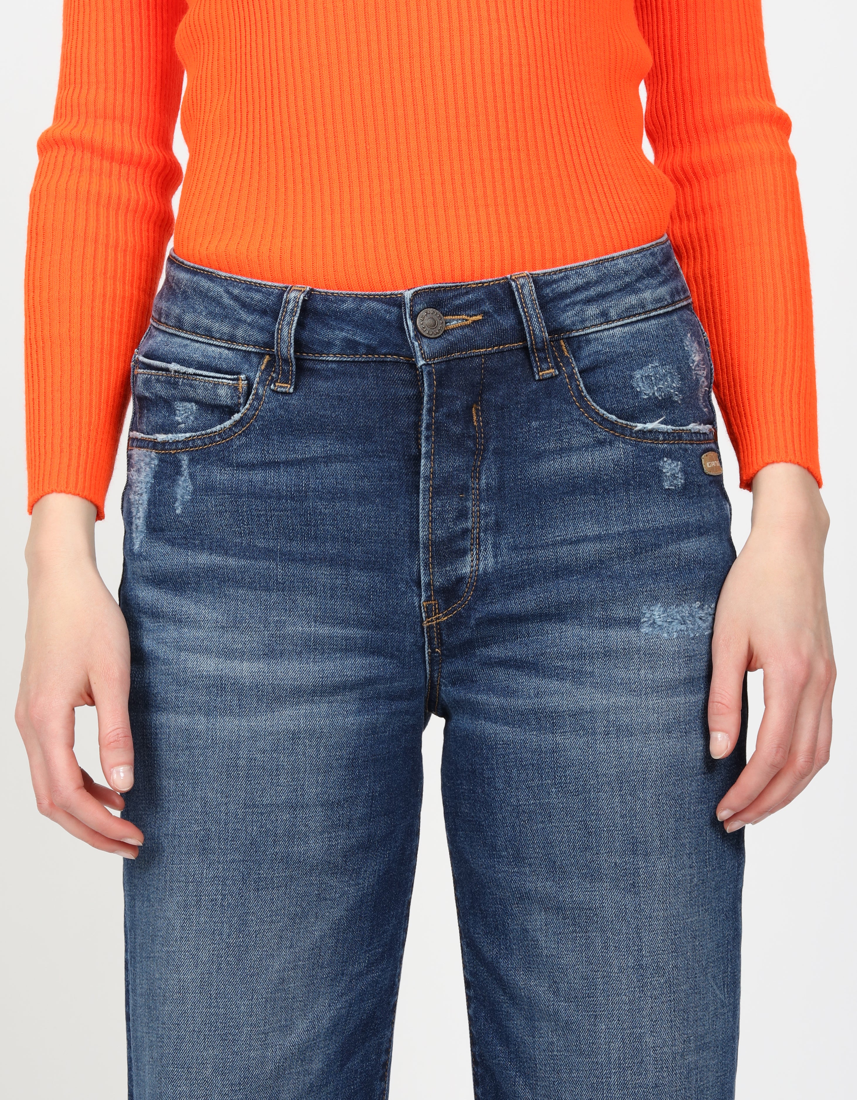 Gang Damen Jeans Blue Destr