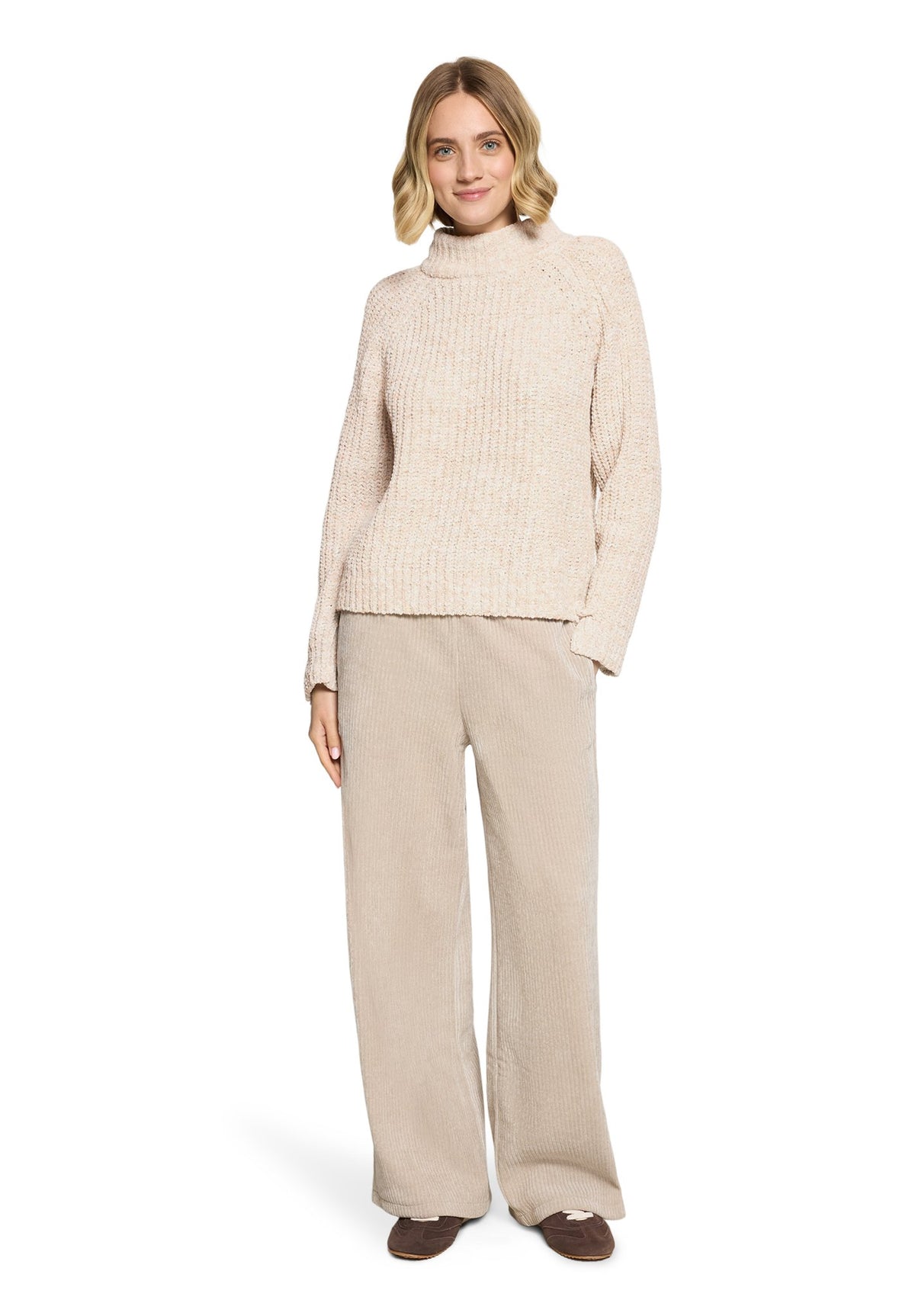 Cartoon Damen Pullover Cream/Green