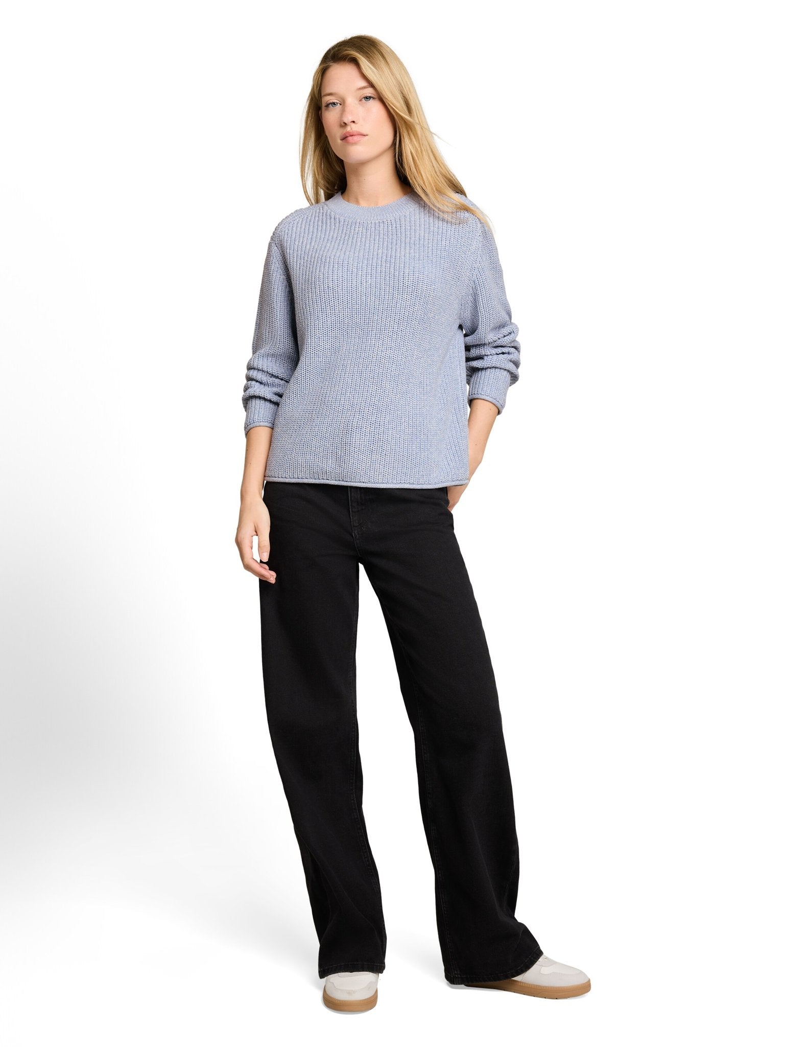 Tom Tailor denim Damen Pullover Foggy Blue Moul
